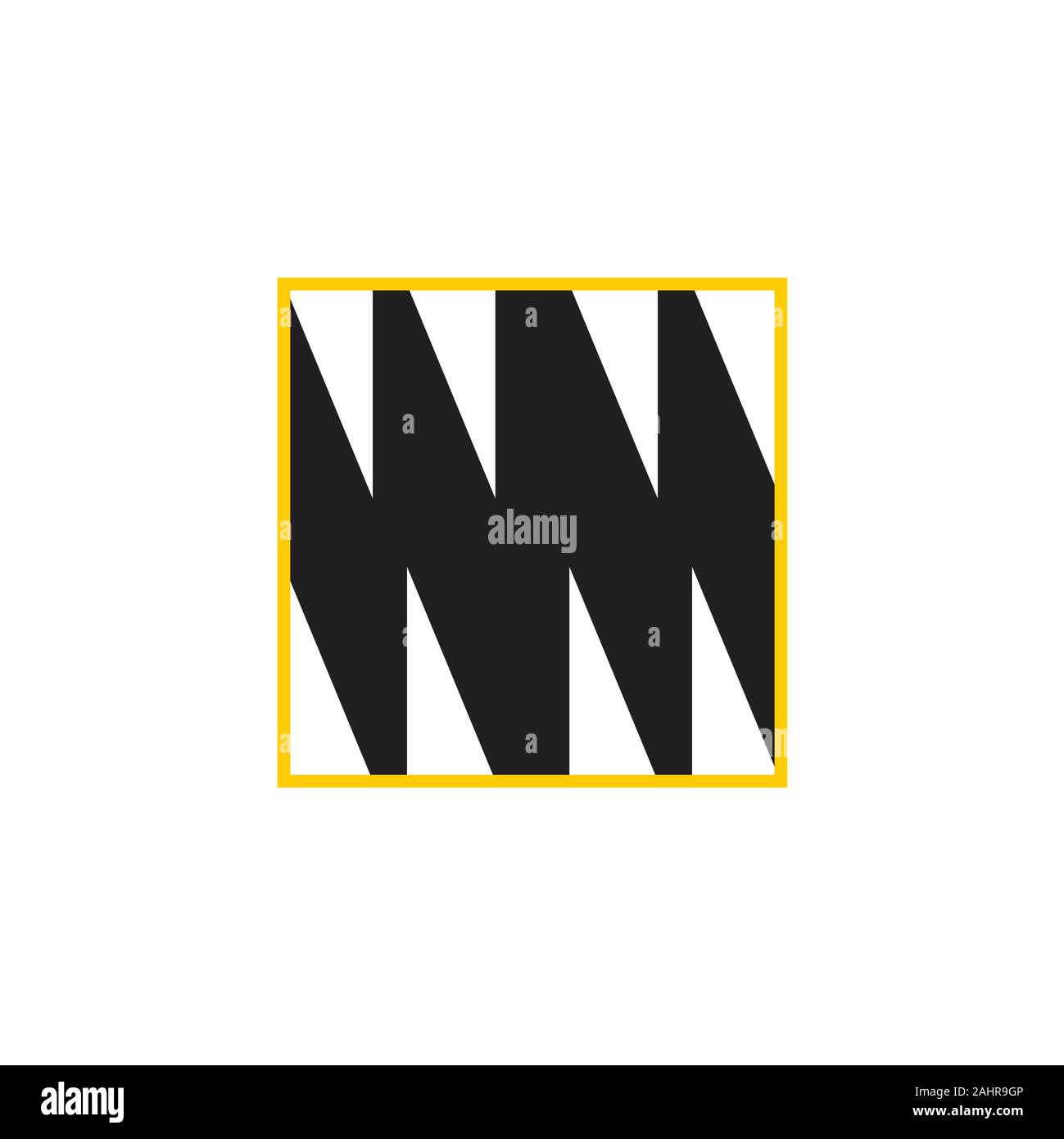 letter mw simple geometric abstract logo vector Stock Vector Image ...