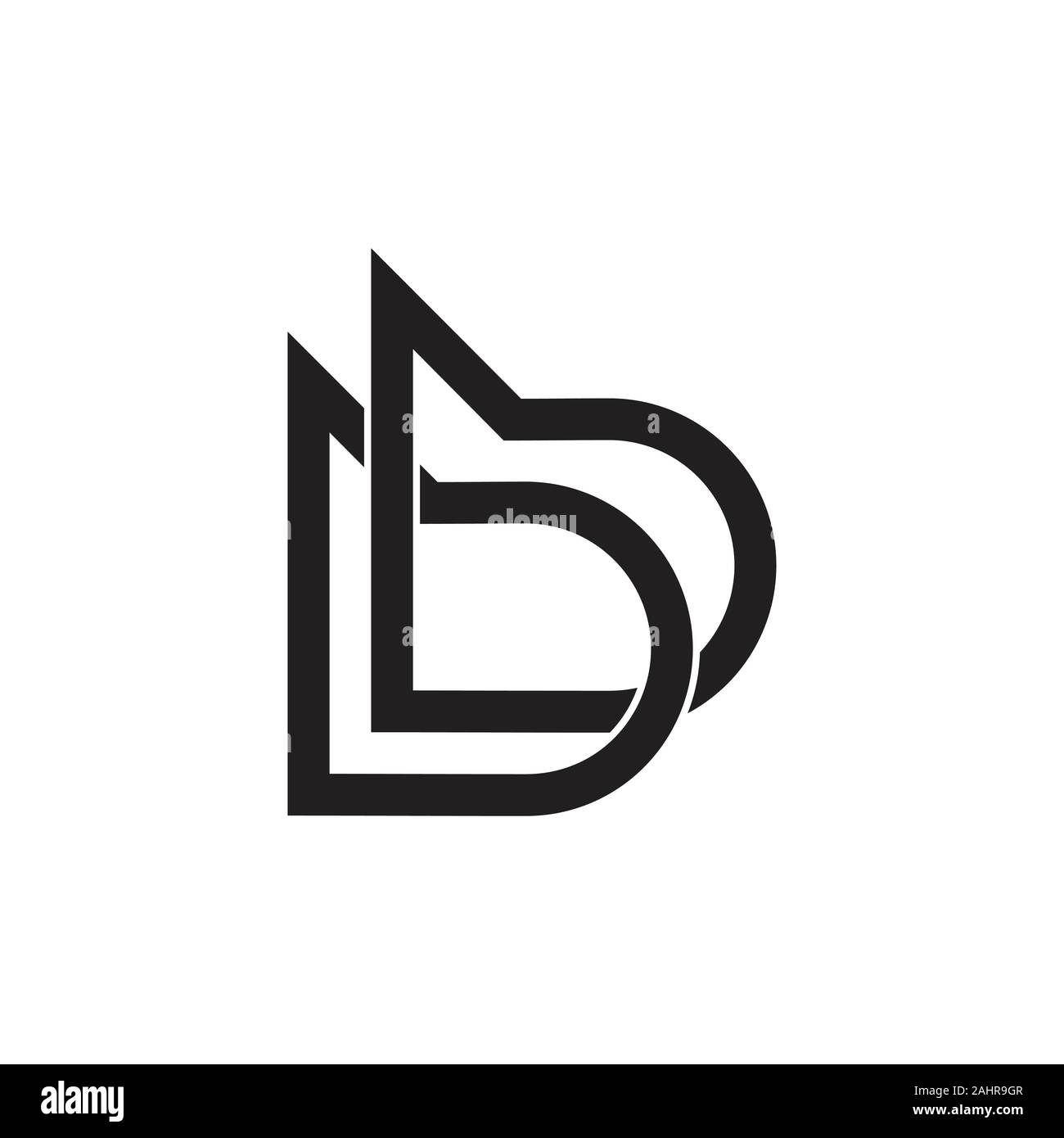 letter bb linked line overlap logo vector Stock Vector Image & Art - Alamy