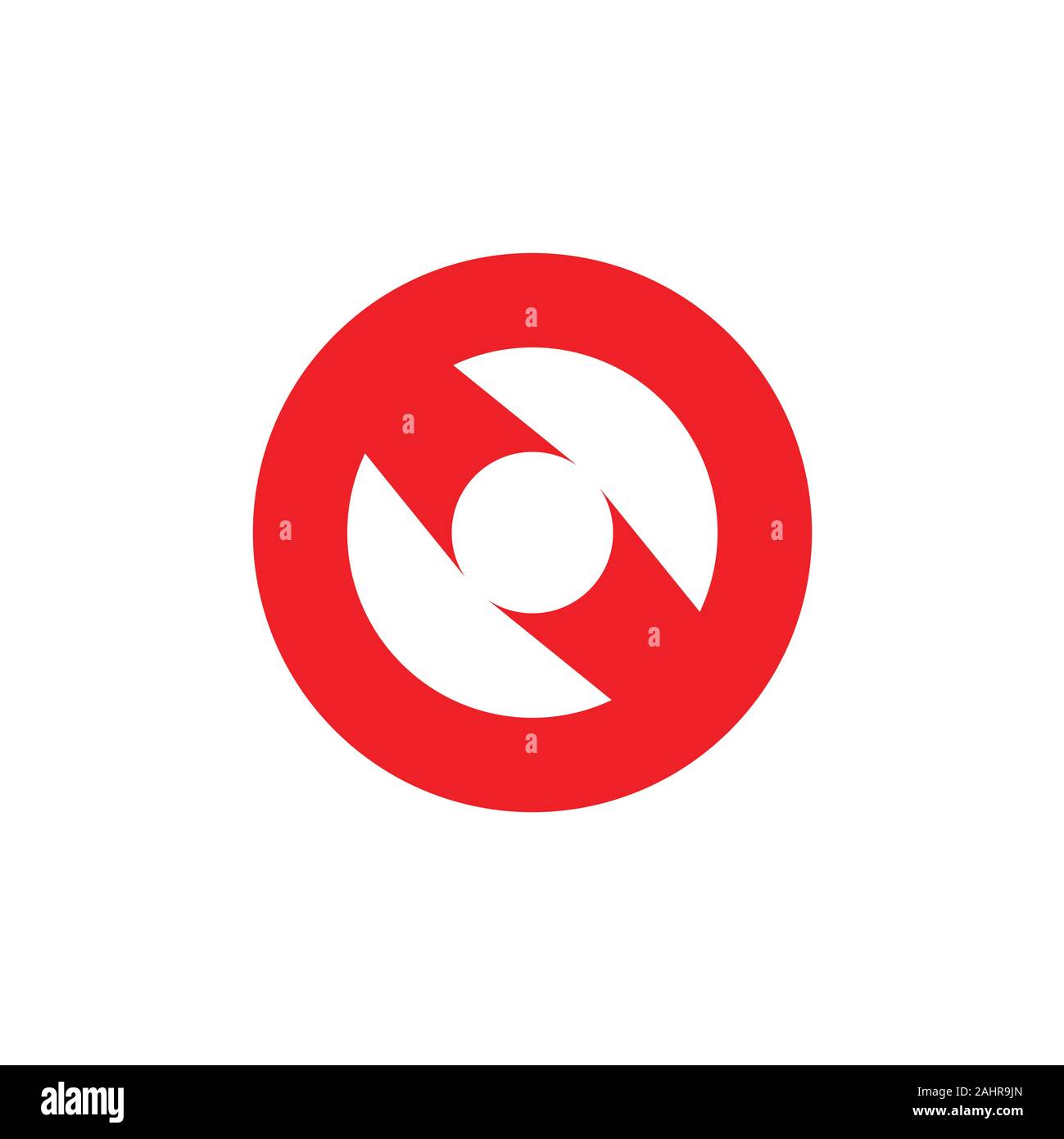 abstract circle geometric logo vector Stock Vector