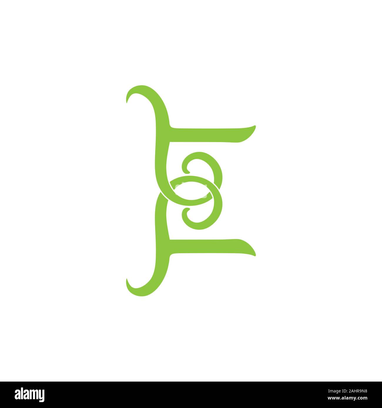 letter e linked spiral shape logo vector Stock Vector Image & Art - Alamy