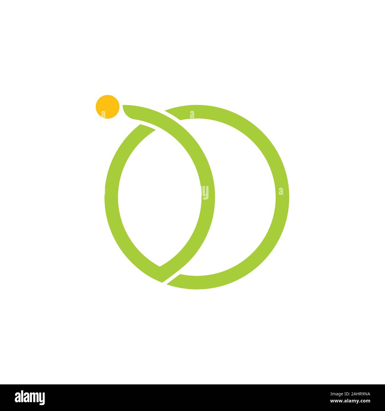 letter id circle geometric motion logo vector Stock Vector