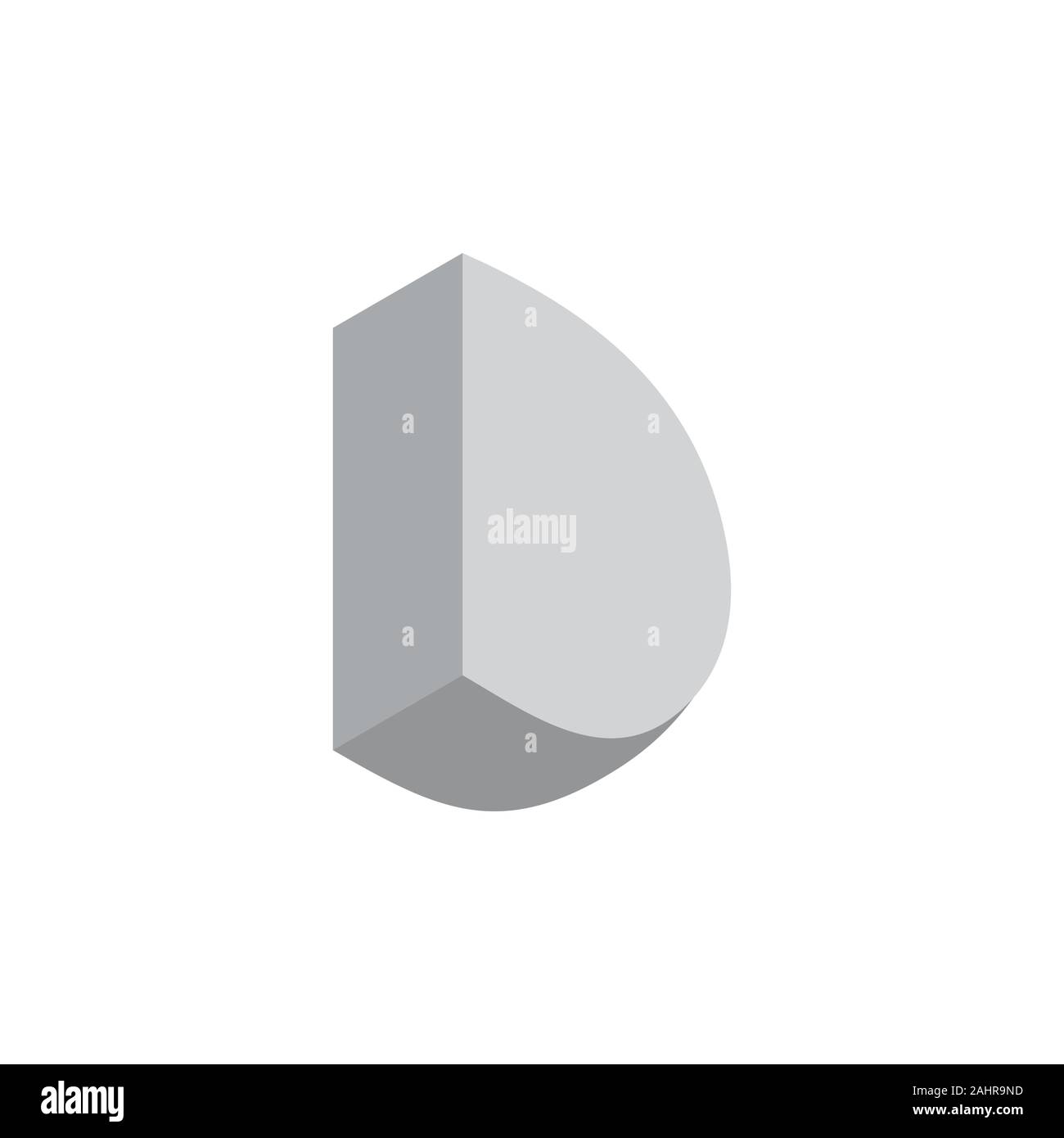 letter ld 3d simple gradient logo vector Stock Vector