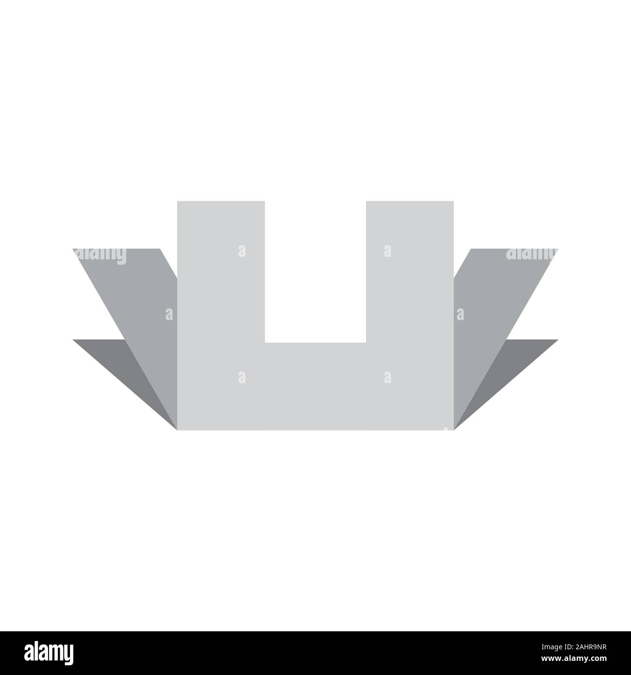 letter u 3d gradient motion logo vector Stock Vector