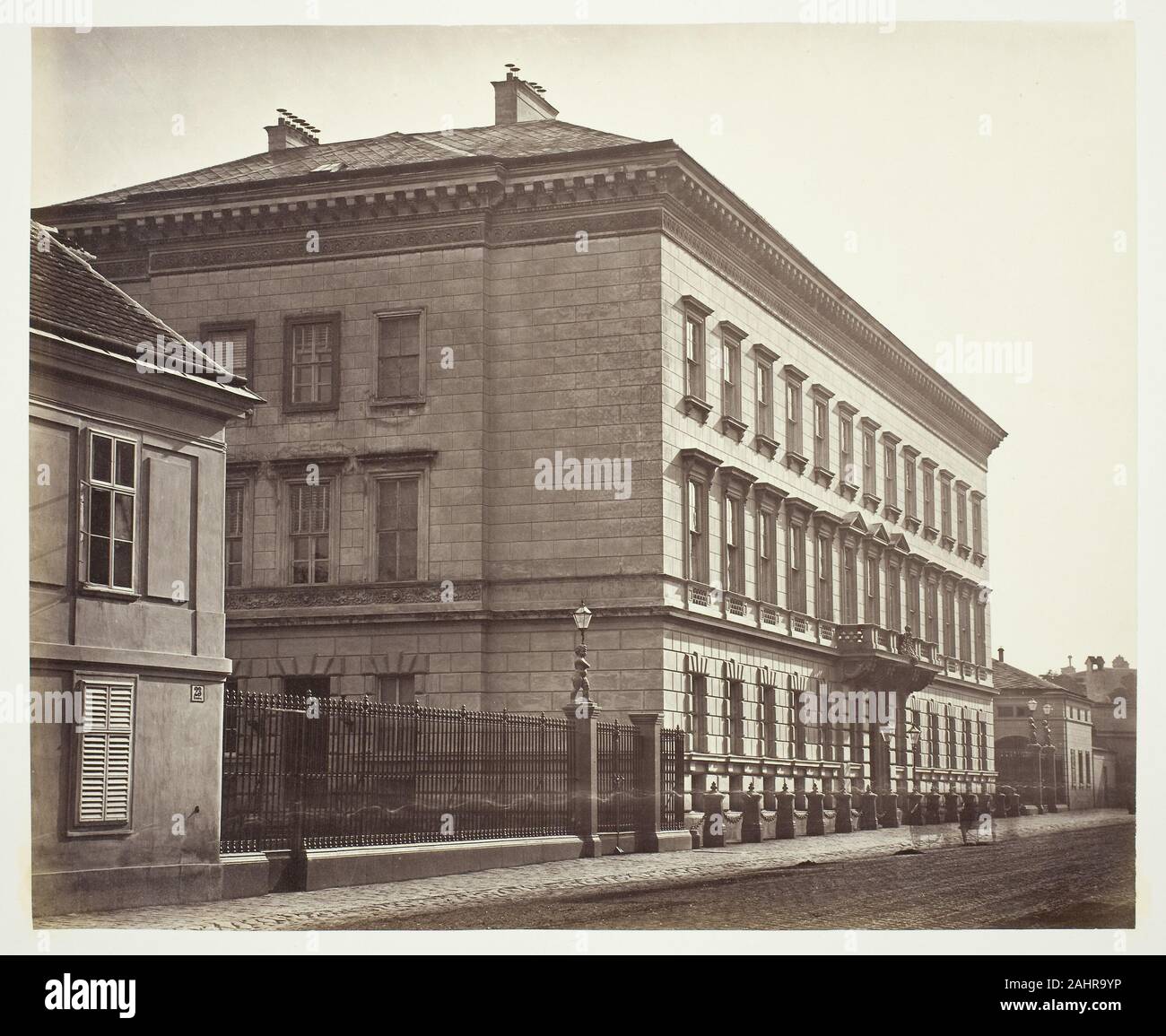 Anonymous. Rennweg No. 23, Palais Senior Durchlaucht des Fürsten Metternich. 1860–1869. Austria. Albumen print Stock Photo