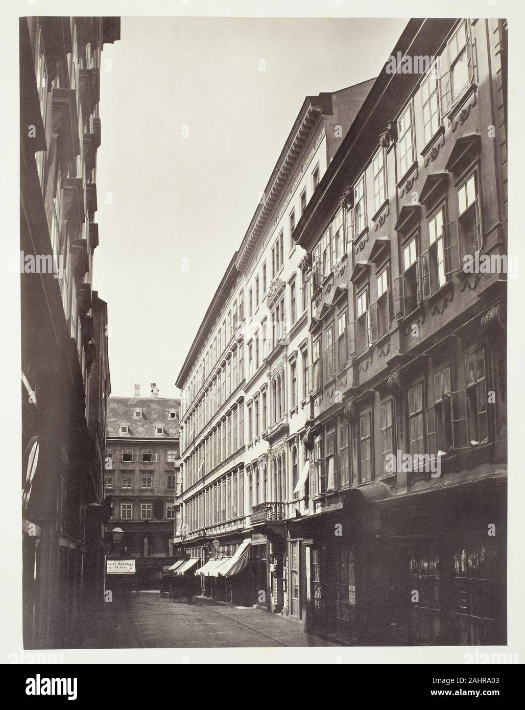 Anonymous. Wollzeile No. 3, Zinshaus des Peter Ritter von Calvagni. 1860–1869. Austria. Albumen print Stock Photo