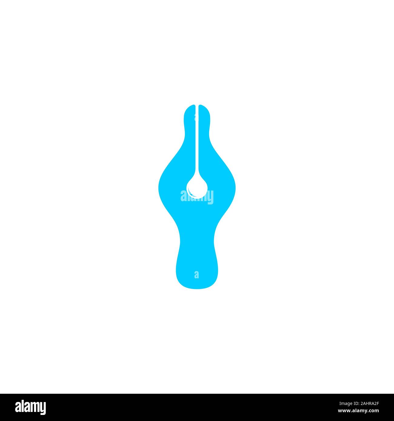 abstract pen ink water design symbol logo vector Stock Vector