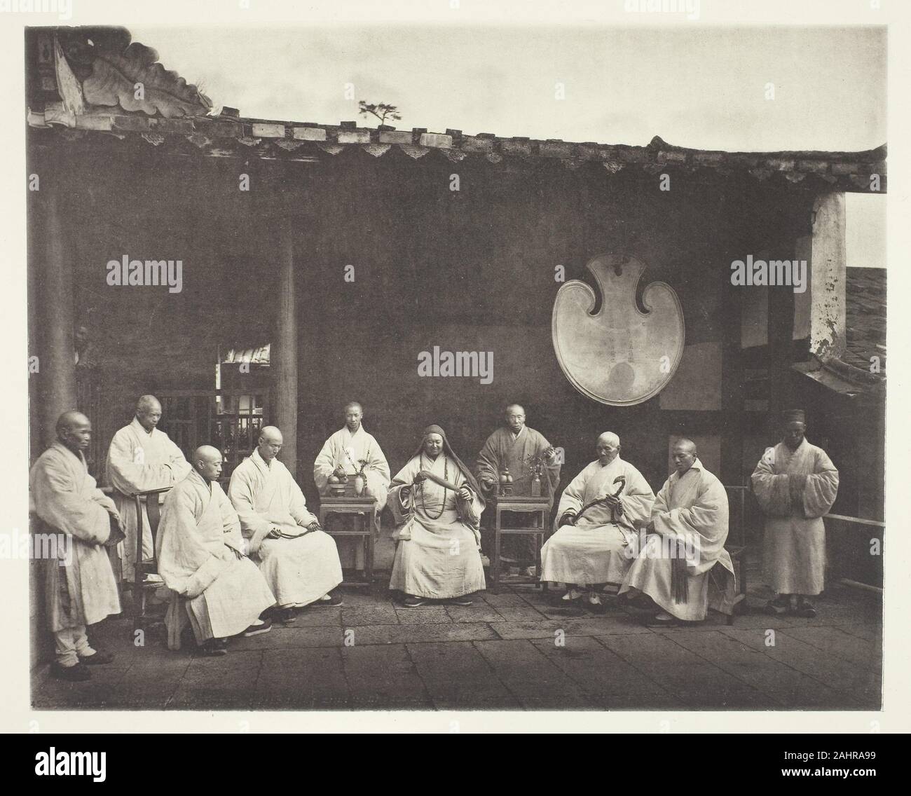 John Thomson. The Abbot and Monks of Kushan. 1863–1873. Scotland. Collotype, pl. XVIII from the album Illustrations of China and its People, Volume II (1873) Stock Photo
