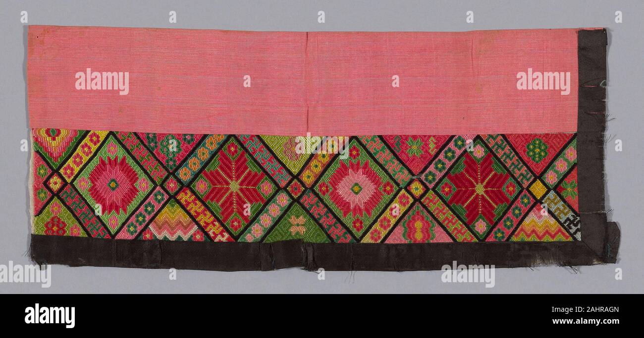 Han-Chinese. Trouser Band. 1875–1900. China. Forty-four pairs and eight odd  pieces of embroidered sleeve, ankle bands, etc. on gauze Stock Photo - Alamy