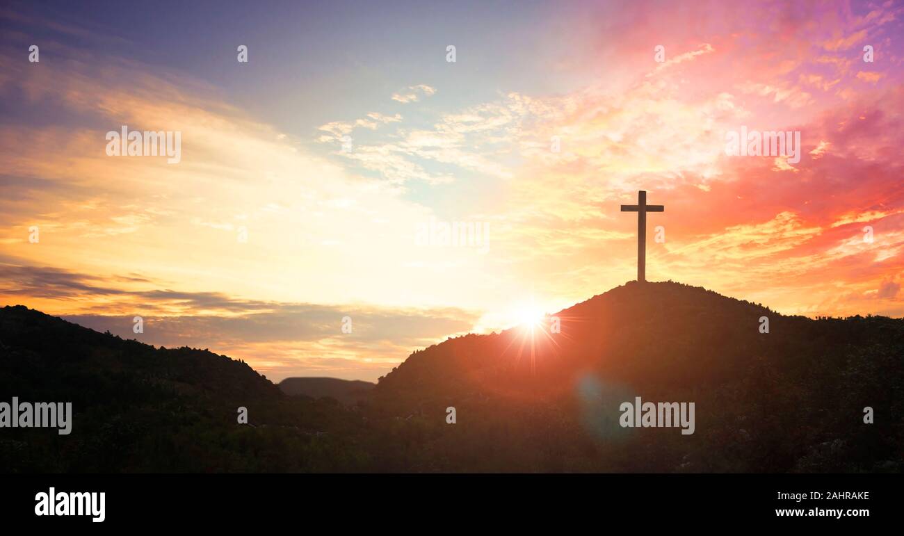 The Cross symbol of christian and Jesus Christ Stock Photo - Alamy