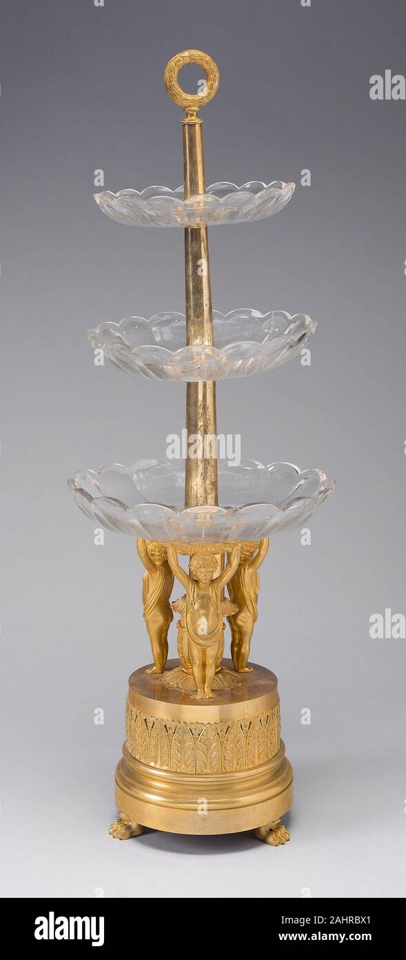 Jean Baptiste Claude Odiot. Epergne. 1805–1825. Paris. Gilded bronze and  glass Stock Photo - Alamy
