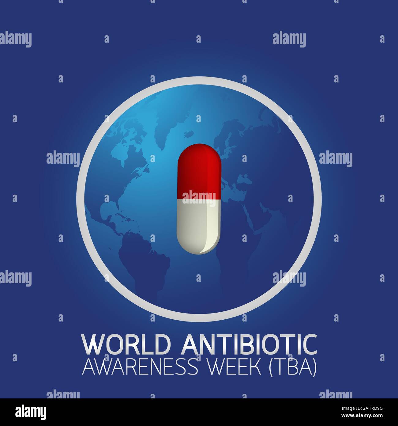 World Antibiotic Awareness Week (TBA) icon logo vector Stock Vector