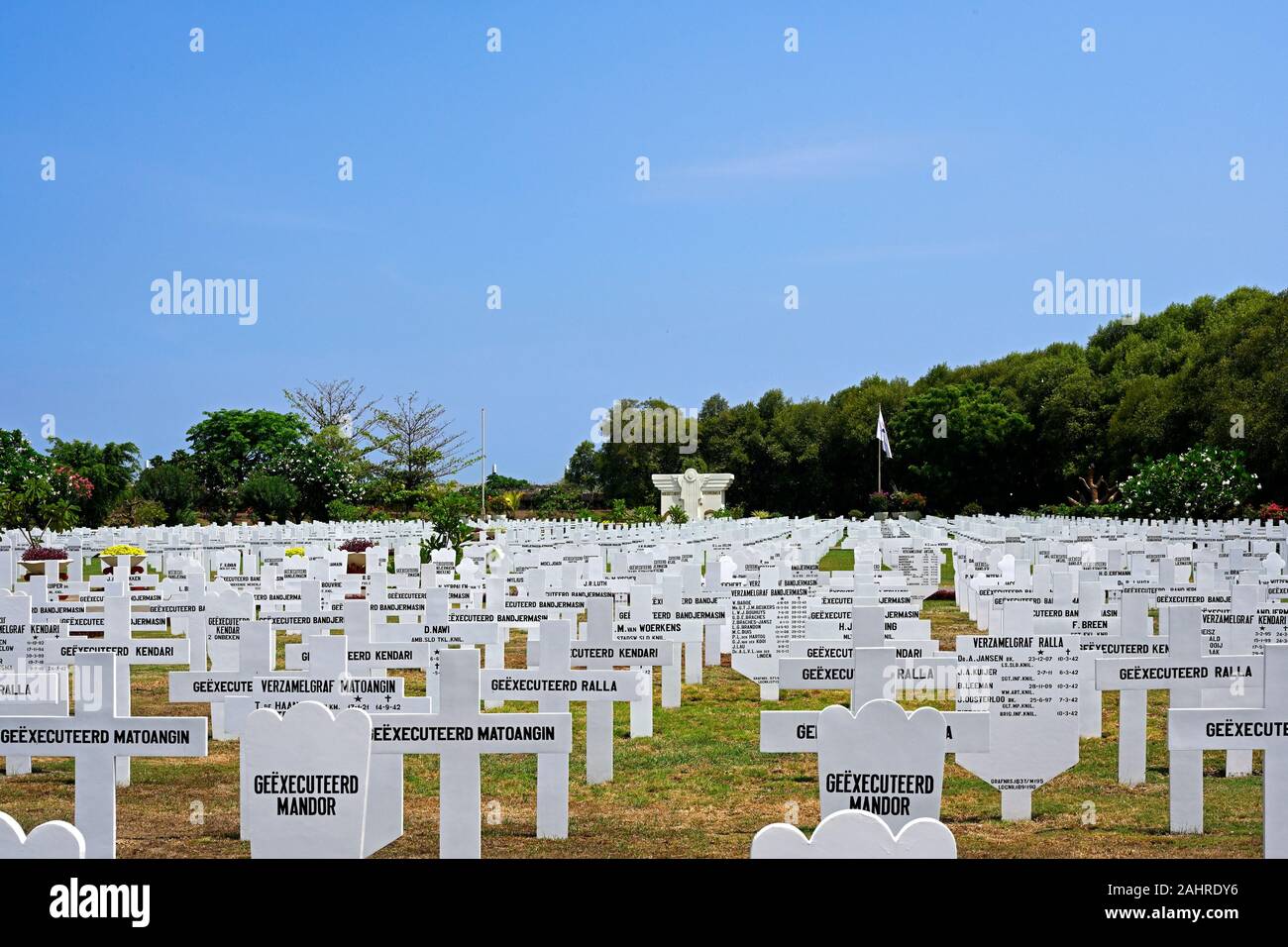 jakarta, indonesia – 2019.12.18: dutch field of honour and former japanese execution site at ancol in north jakarta Stock Photo