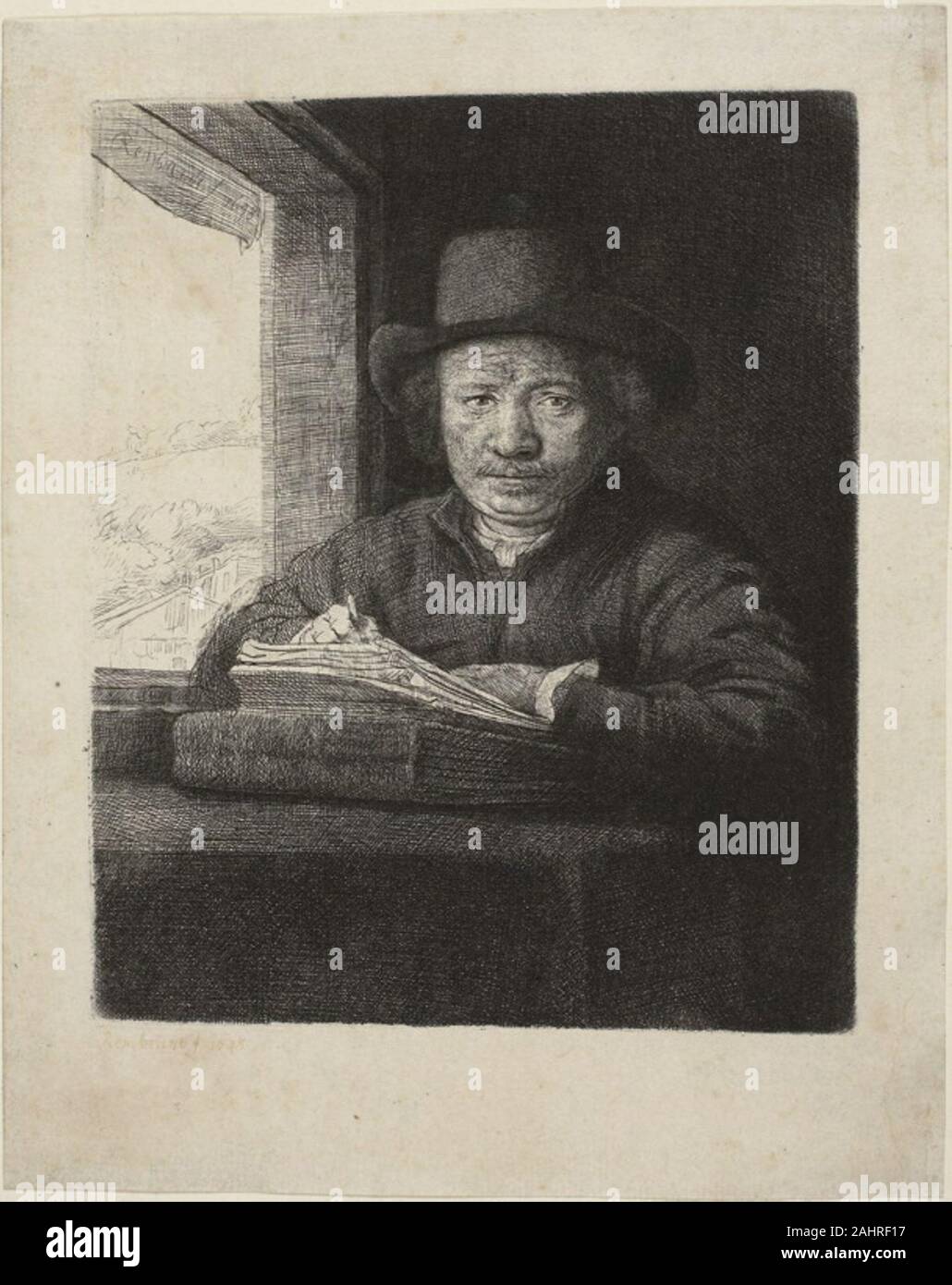 Etching and drypoint on buff paper hires stock photography and images