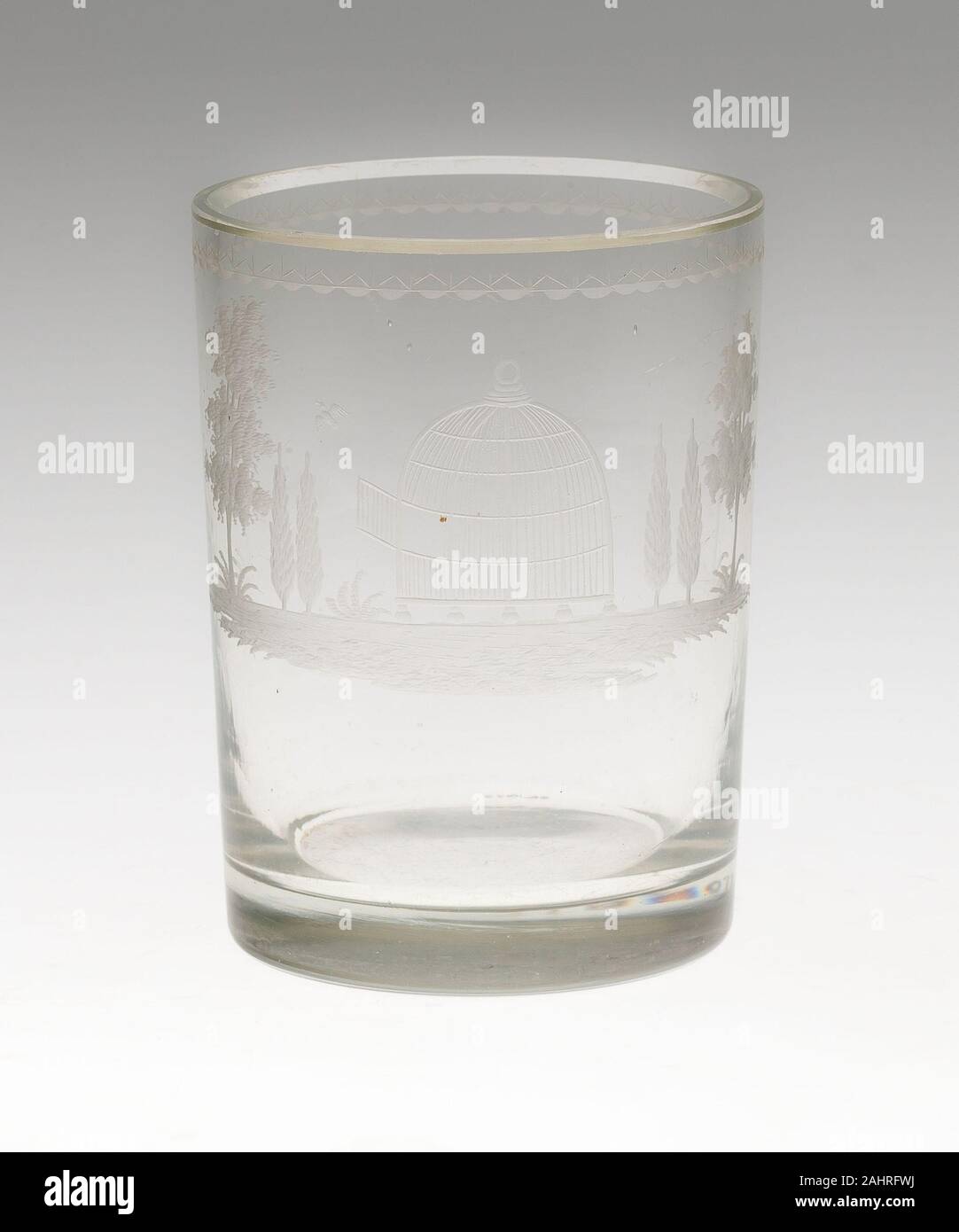 Beaker. 18001825. Germany. Glass; blown, molded and engraved Stock