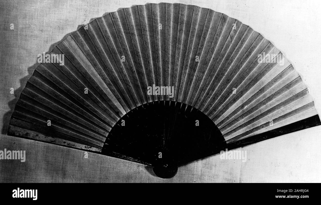 Fan Military Or Battle 1701 1800 Japan Paper Mount Bamboo