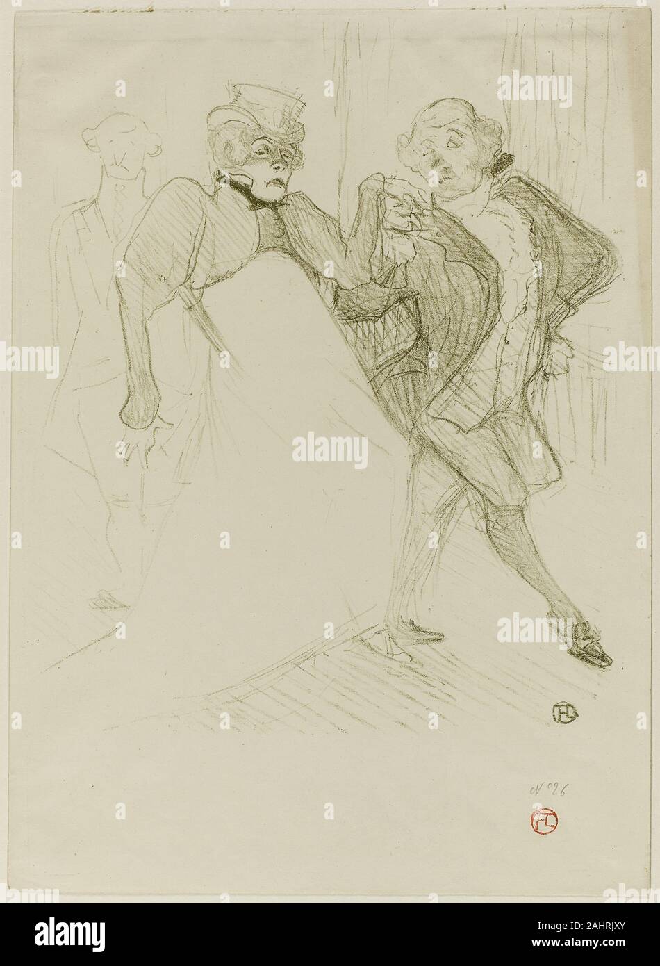 Henri de Toulouse-Lautrec. Réjane and Galipaux, in Madame Sans-Gêne. 1893. France. Color lithograph on cream wove paper Stock Photo