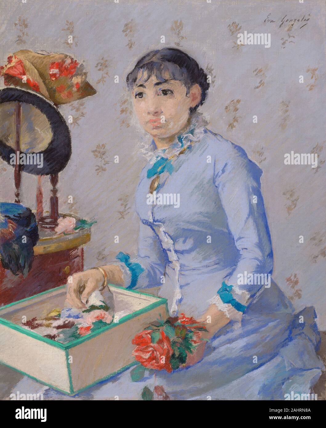 Eva Gonzalès. The Milliner. 1872–1882. France. Pastel and watercolor on ...