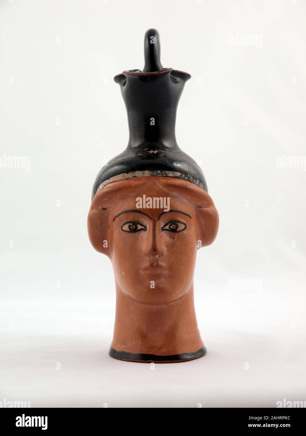 Ancient Greek. Oinochoe (Pitcher) in the Shape of a Female Head. 450 BC ...