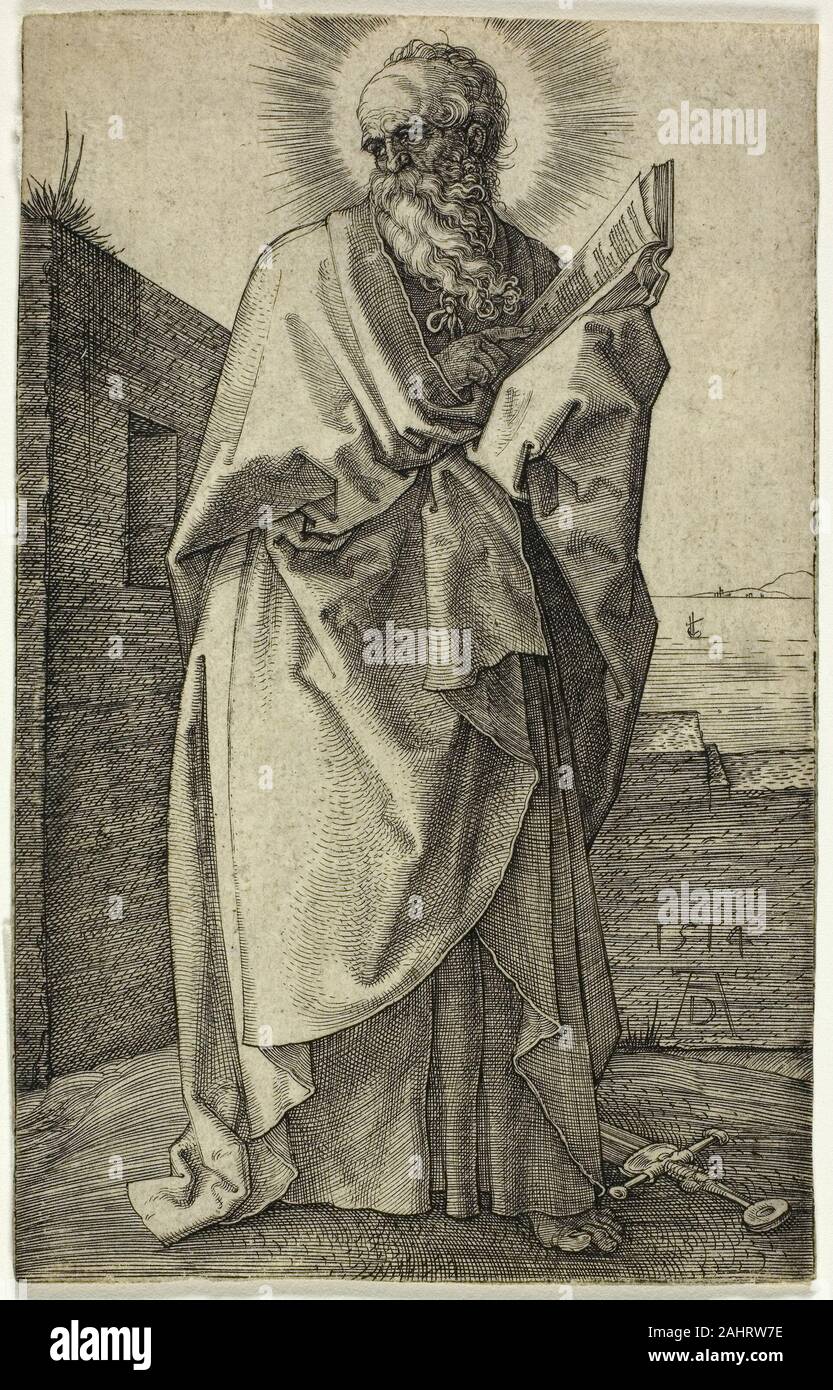 Albrecht Dürer. St. Paul. 1514. Germany. Engraving in black on ivory ...