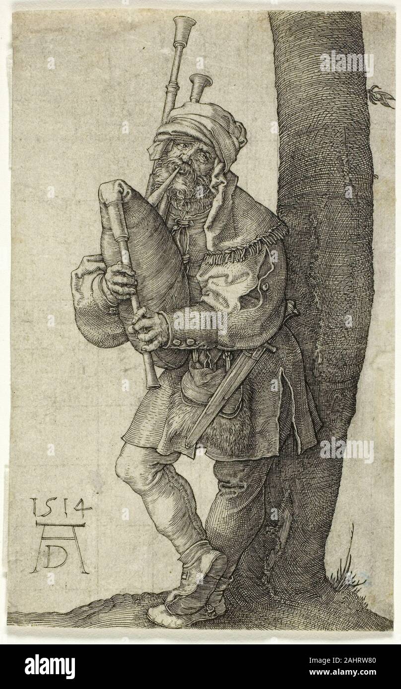 Albrecht Dürer. The Bag-Piper. 1514. Germany. Engraving in black on ...
