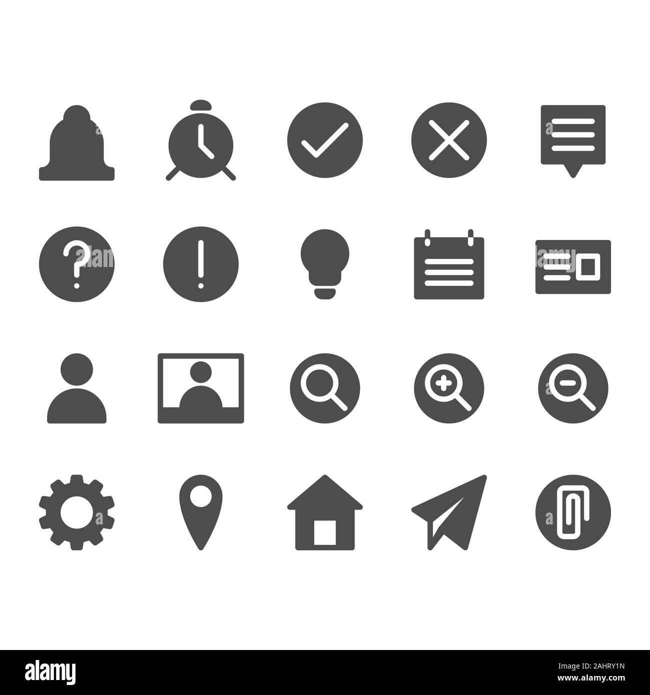 Basic business, internet web interface filled icon style for website and app. Iconic Vector Illustration. Stock Vector