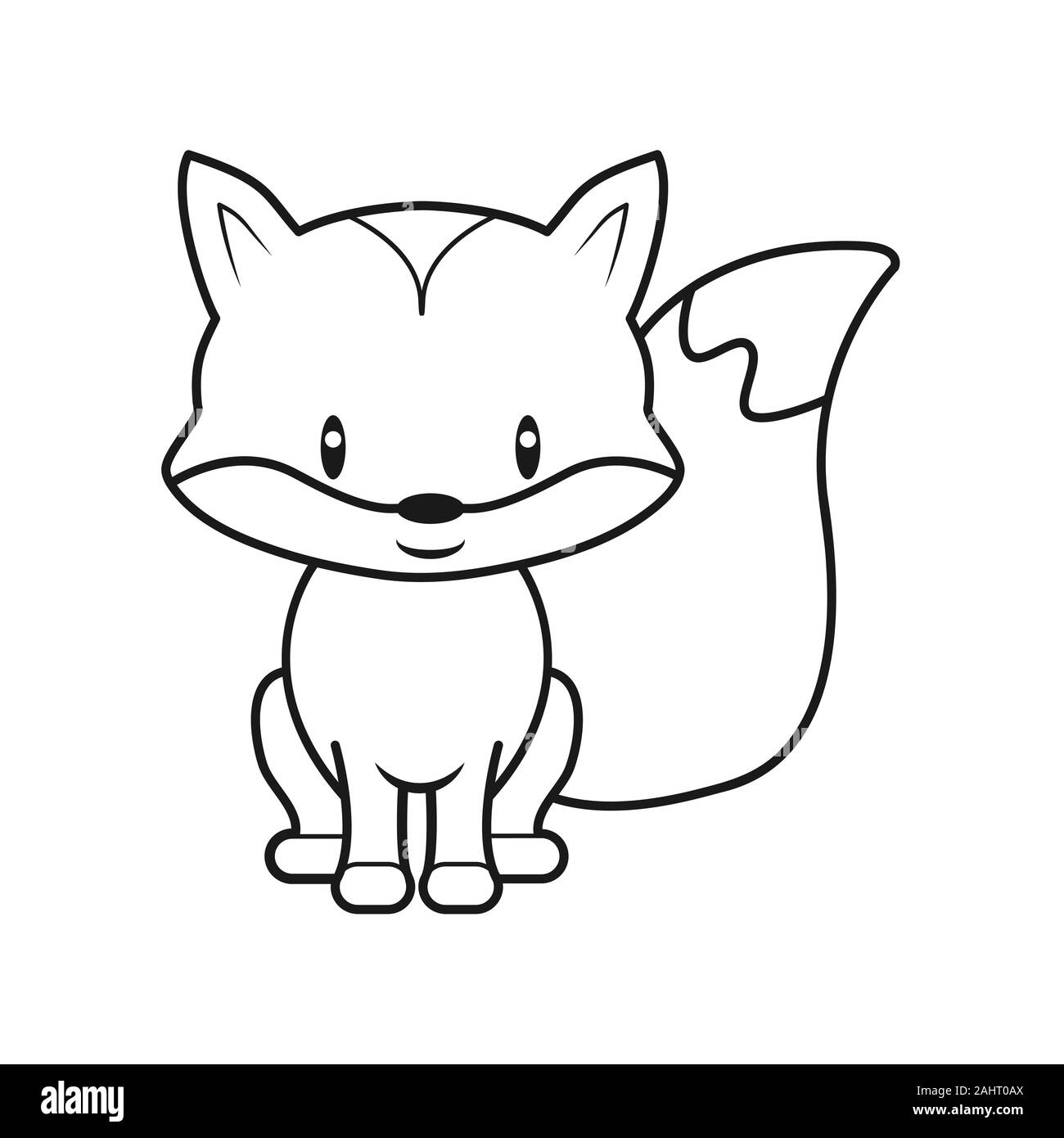 Fox head Coloring book vector for adults Stock Vector by