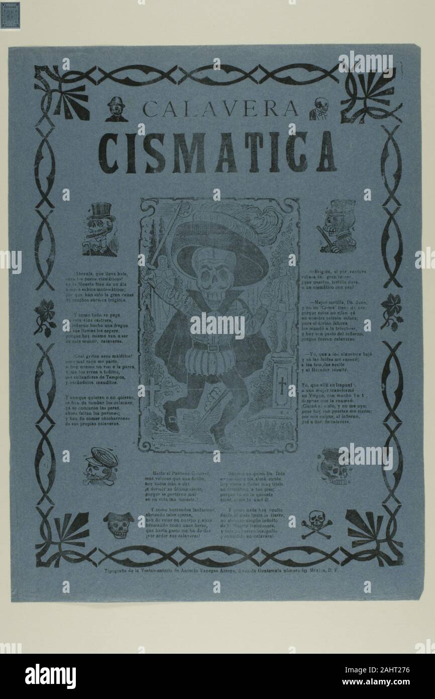 José Guadalupe Posada. Calavera cismatica (Schismatic Calavera). 1871–1913. México. Relief print on paper Stock Photo