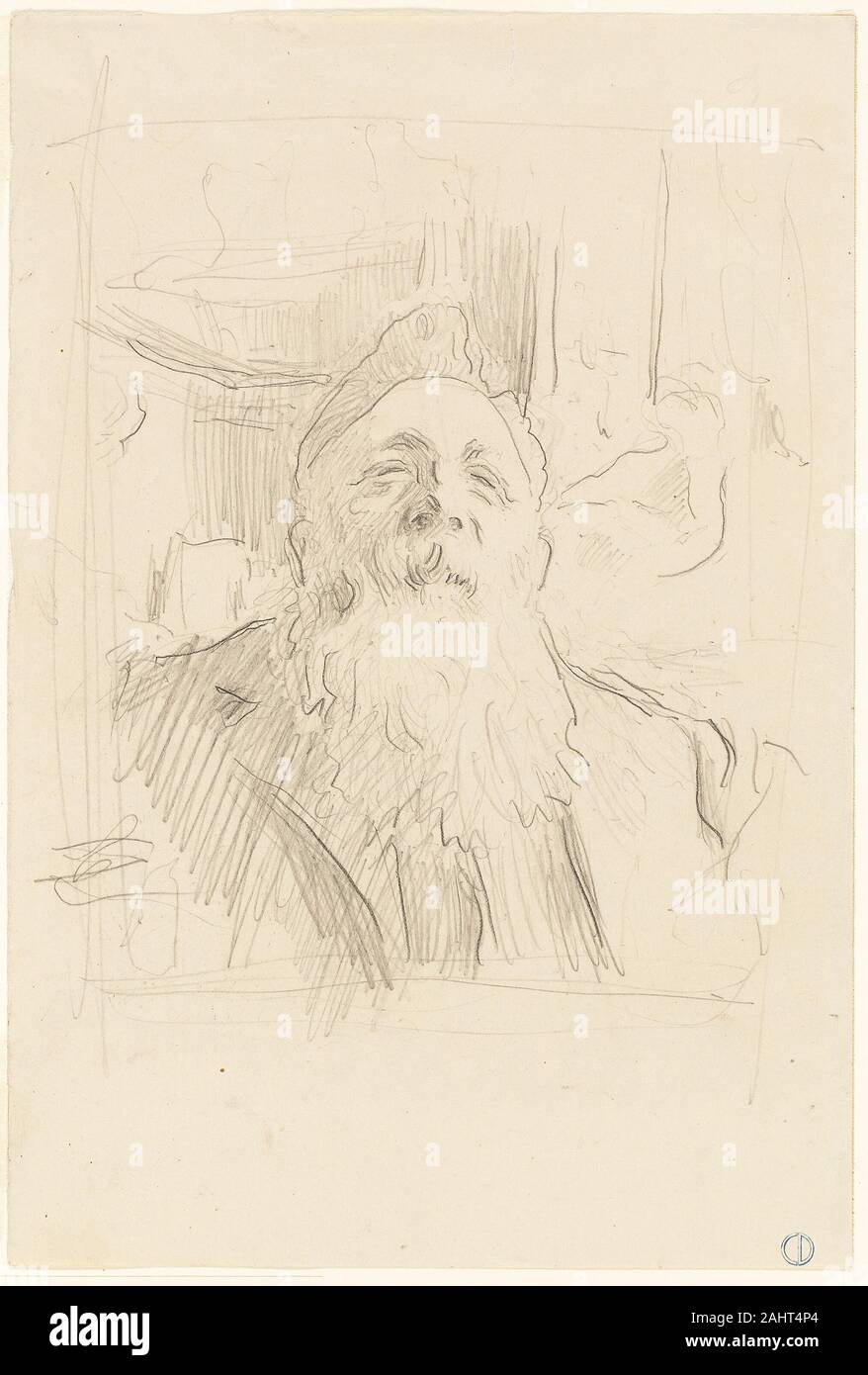 Anders Zorn. Study. 1906. Sweden. Graphite on ivory wove paper Stock Photo