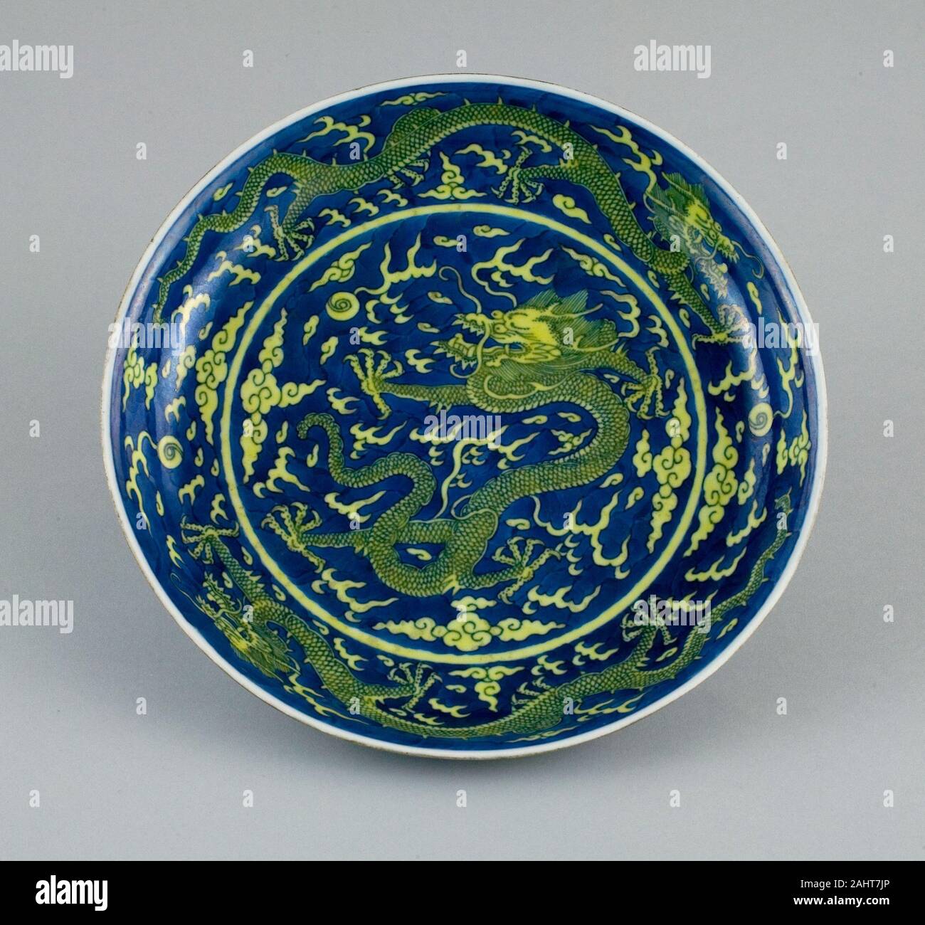 Dish With Dragons Amid Clouds Chasing Flaming Pearls 1736 1795 China dish-with-dragons-amid-clouds-chasing-flaming-pearls-1736-1795-china