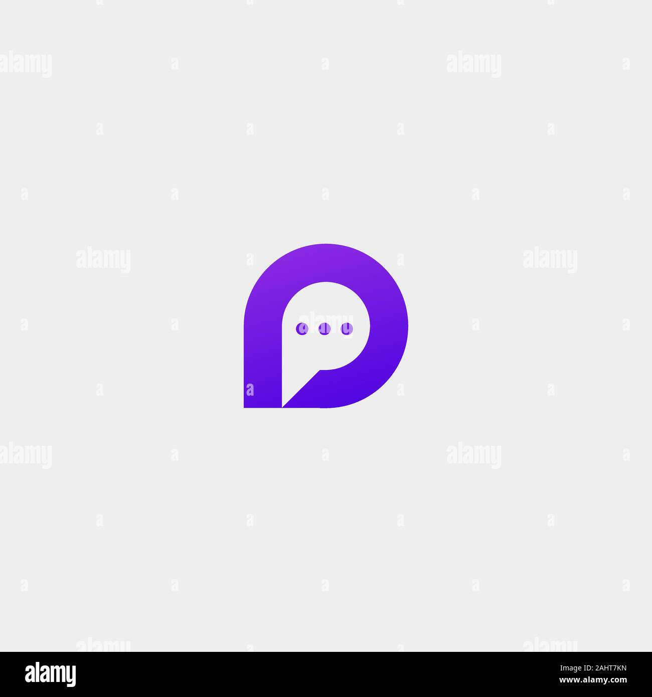Letter p bubble Chat Vector Logo Template Stock Vector