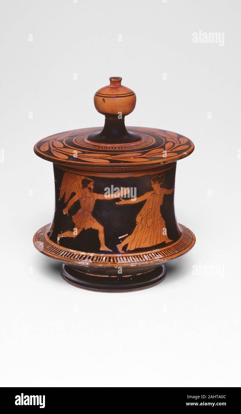 Ancient Greek Pyxis Container For Personal Objects 450 Bc 440