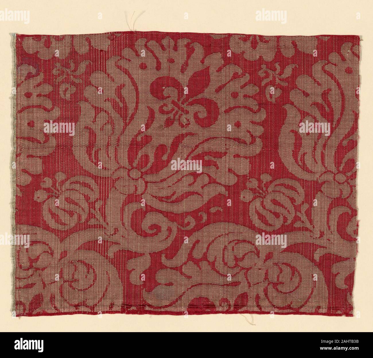 Fragment. 16011625. France. Silk, satin damask weave Stock Photo Alamy