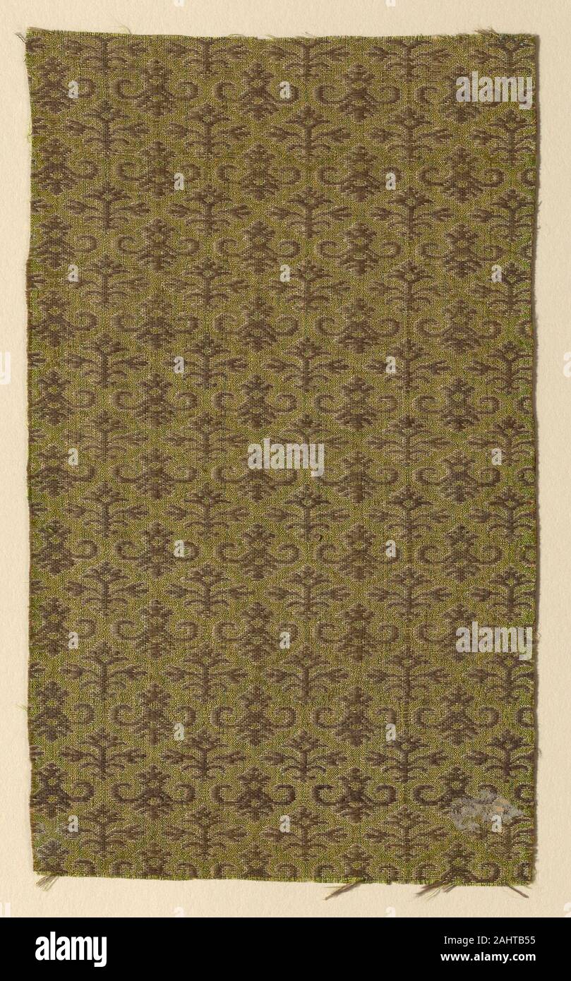Fragment. 1601–1700. Europe. Linen, compound weave (ie. Beiderwand or Lampas 2 1) Stock Photo