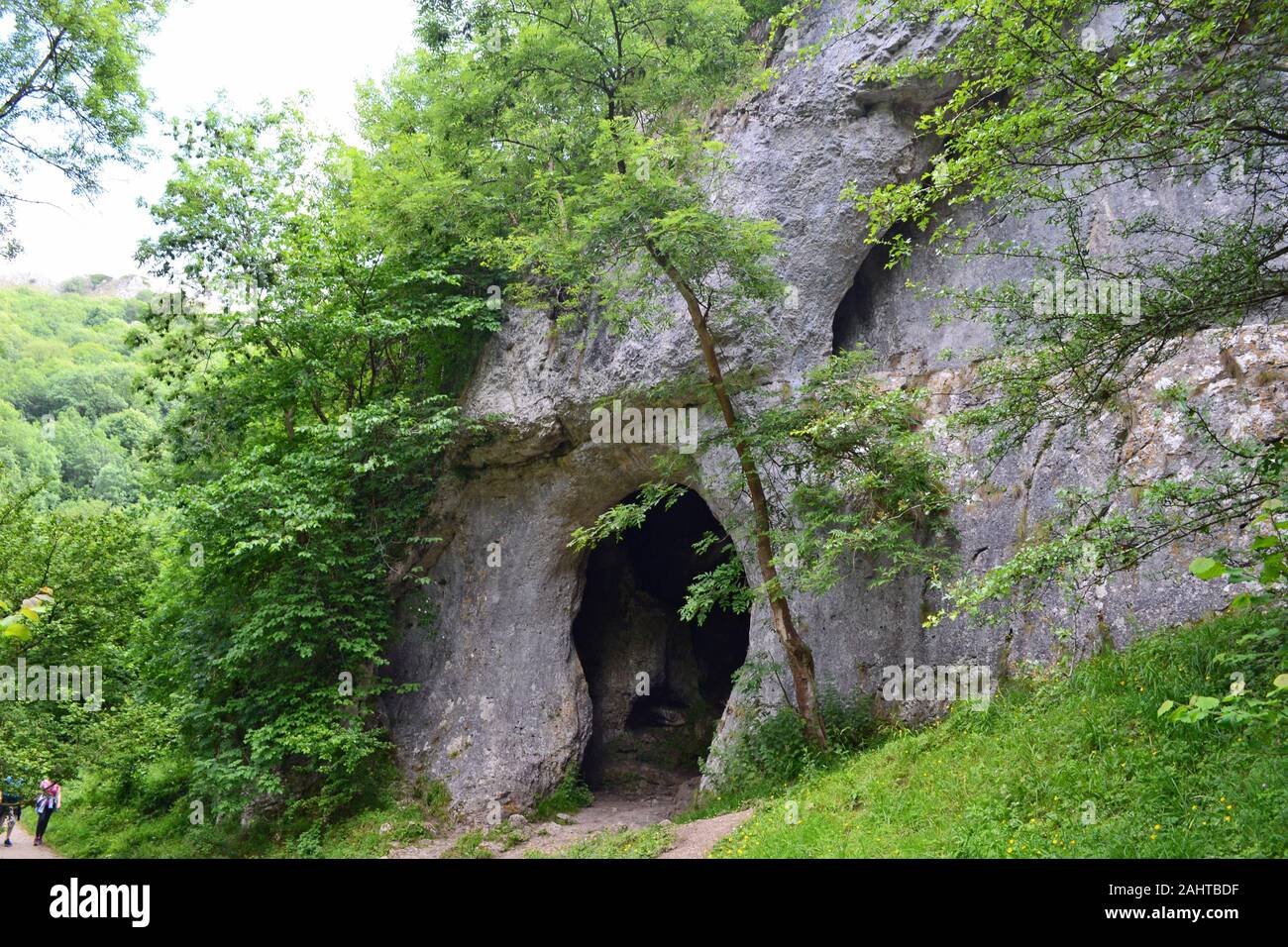 Cave at Dovedale, Peak District, Derbyshire, England, UK Stock Photo