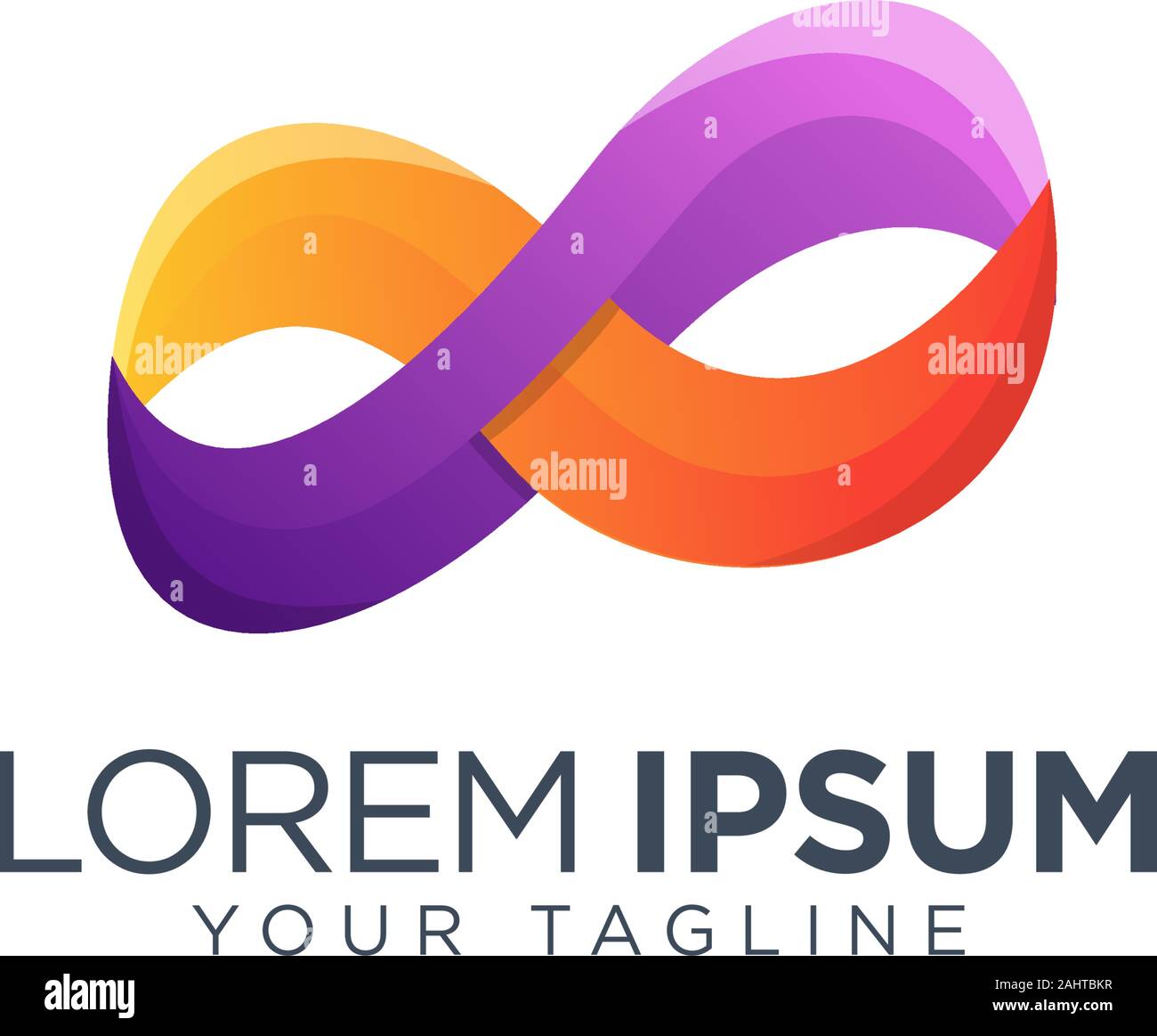 Colorful infinity logo design template Stock Vector
