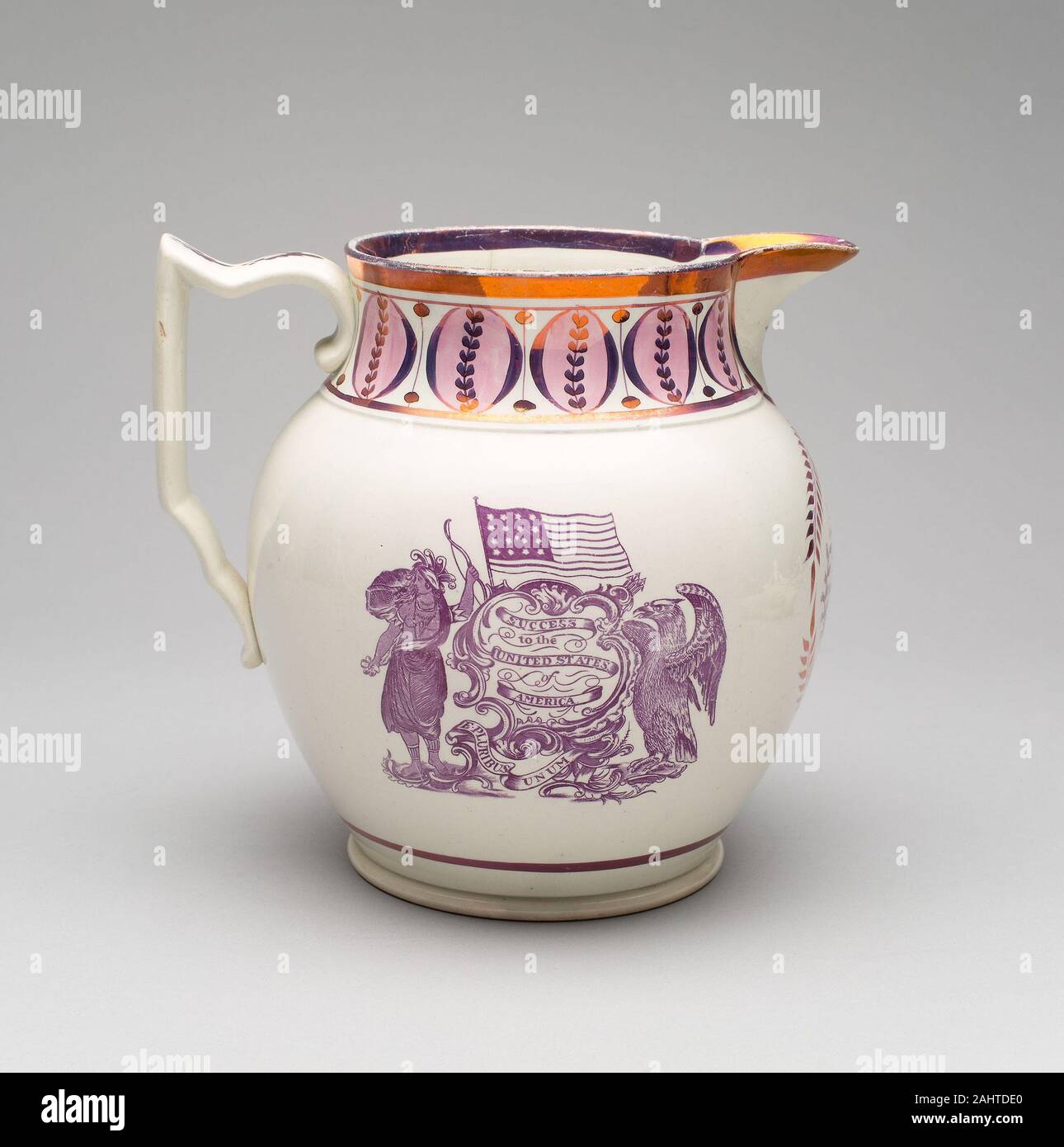 Staffordshire Potteries. Jug. 1800. Staffordshire. Earthenware Stock Photo