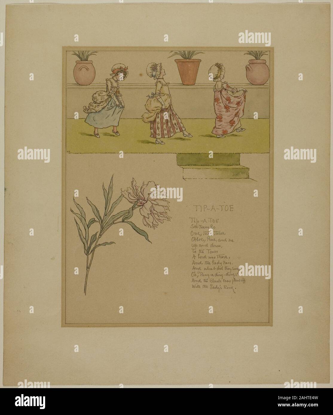 Kate Greenaway. Study for Tip a Toe, from Marigold Garden. 1885 ...