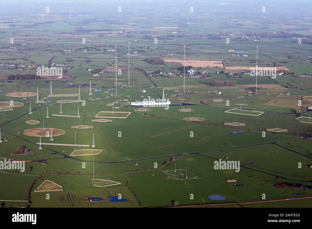 aerial view of RNAS Inskip near Preston, Lancashire Stock Photo