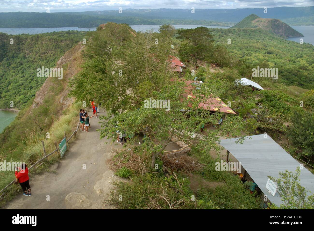 Top of Taal Volcano, Talisay, Batangas, Luzon, Philippines. Stock Photo