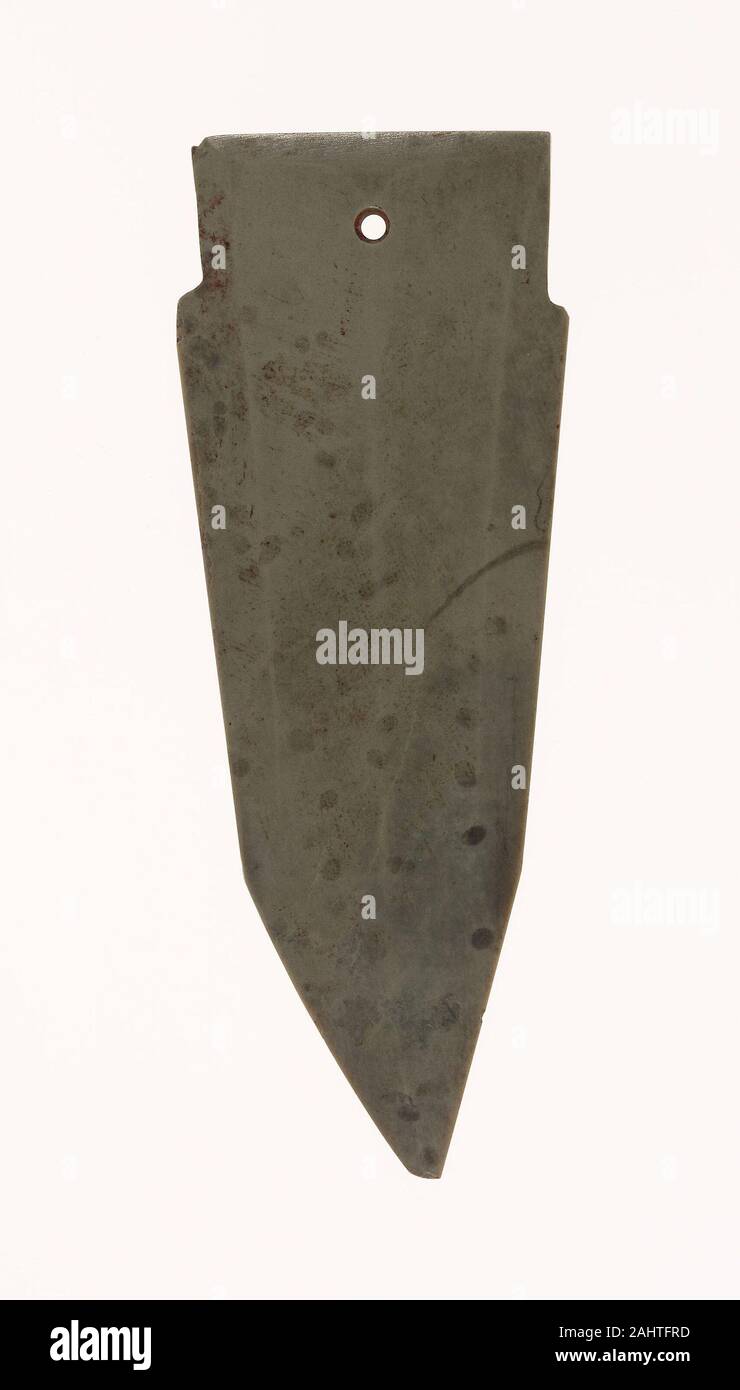 Dagger-Blade (ge). 1200 BC–771 BC. China. Jade Stock Photo