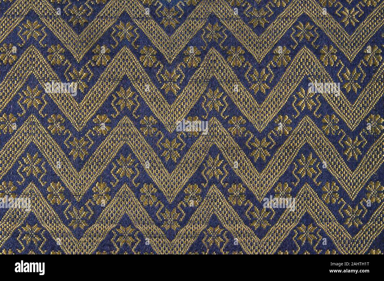 Panel. 16251675. Italy. Silk, warpfloat faced satin weave self