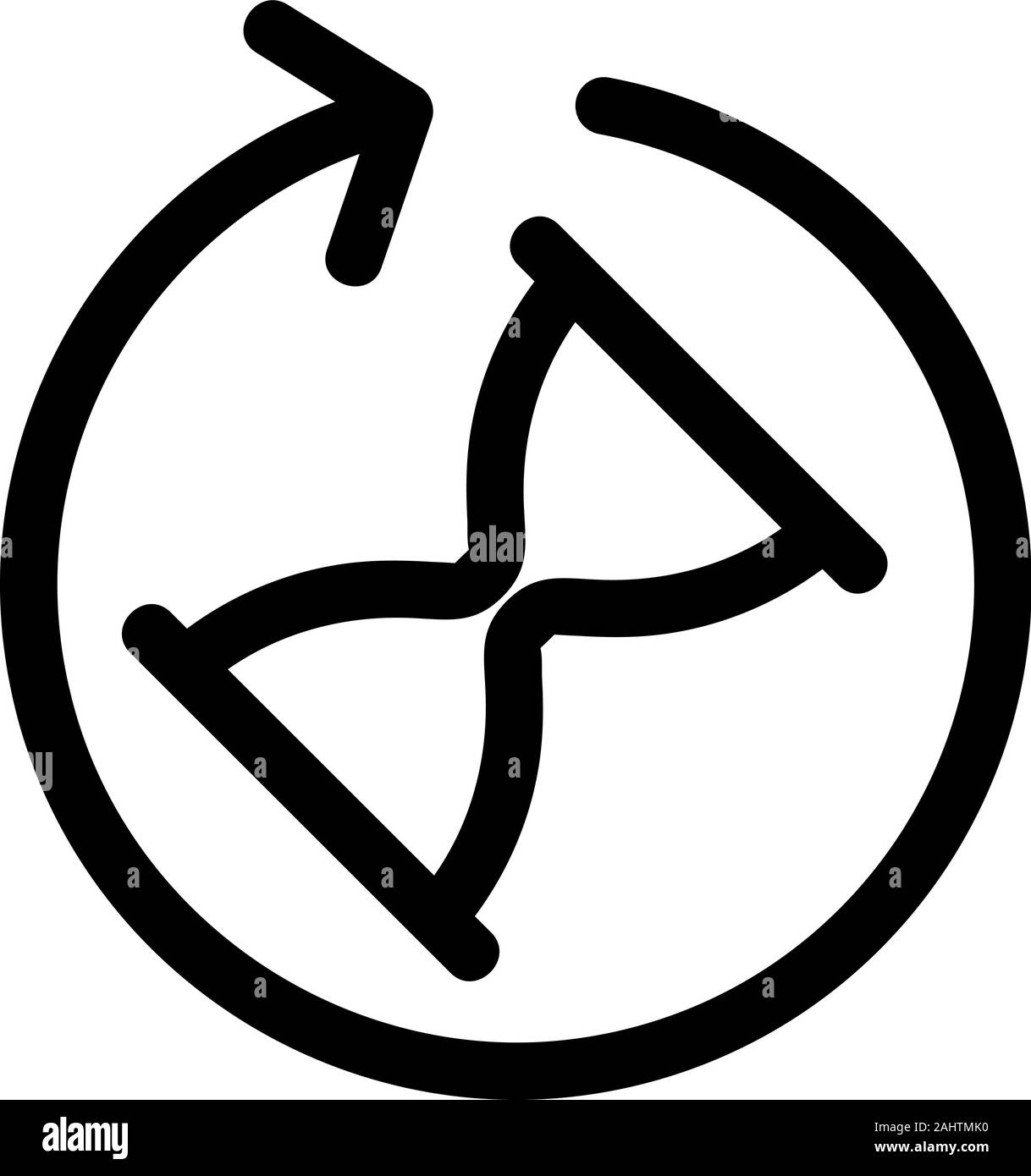 Update the hourglass icon vector. Isolated contour symbol illustration ...