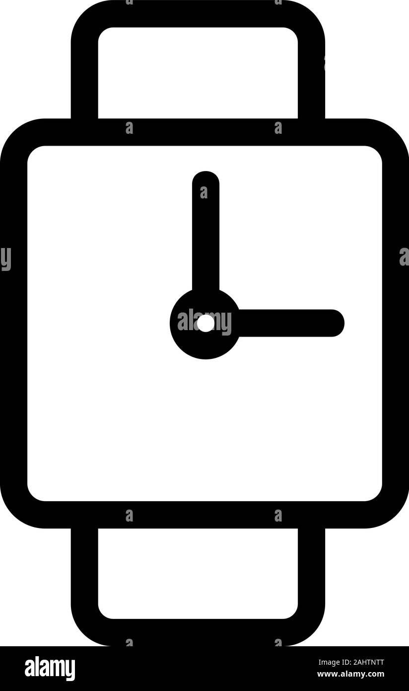Hand watch icon vector. Isolated contour symbol illustration Stock ...