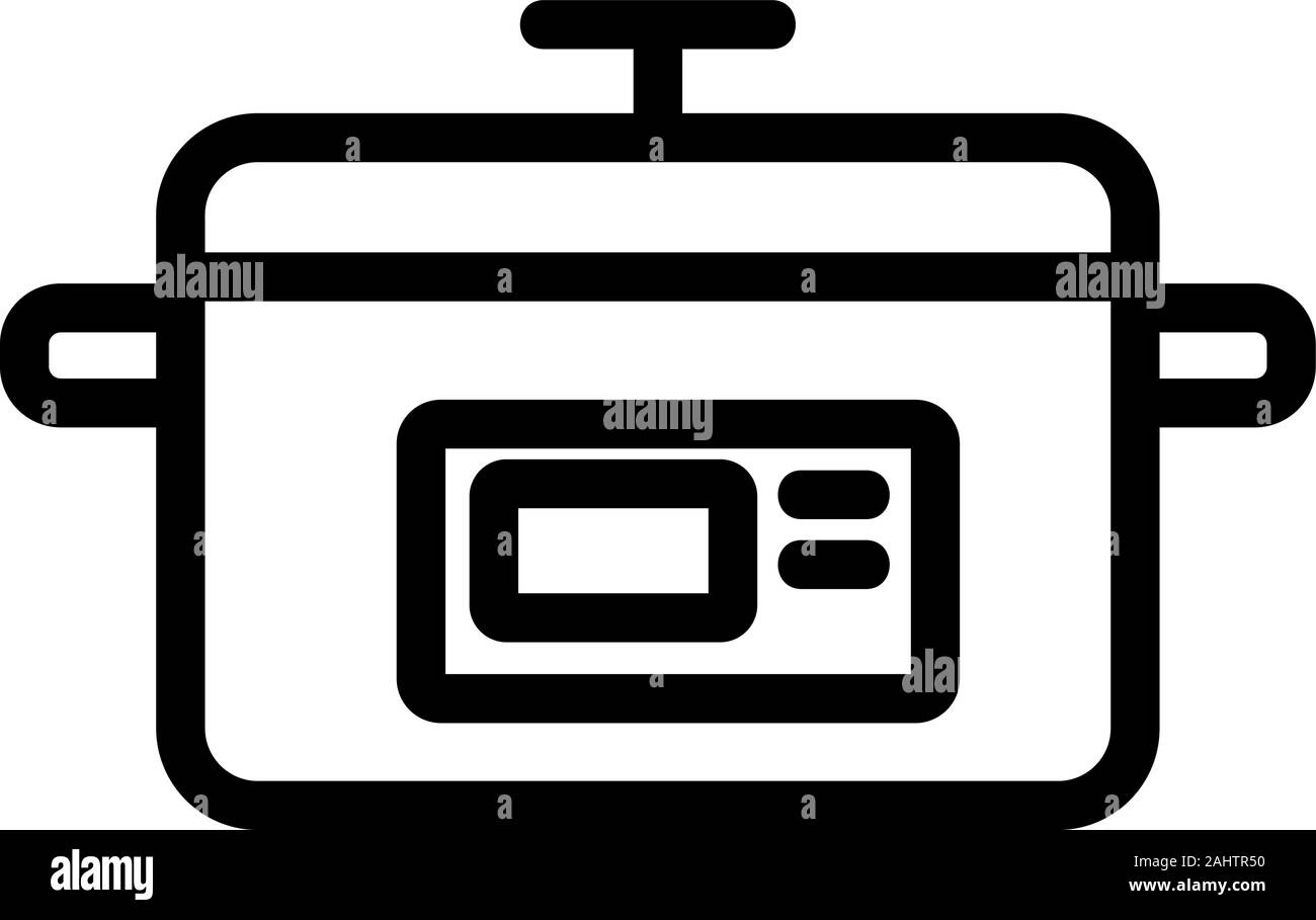 Slow cooker icon vector. Isolated contour symbol illustration Stock Vector Image & Art Alamy