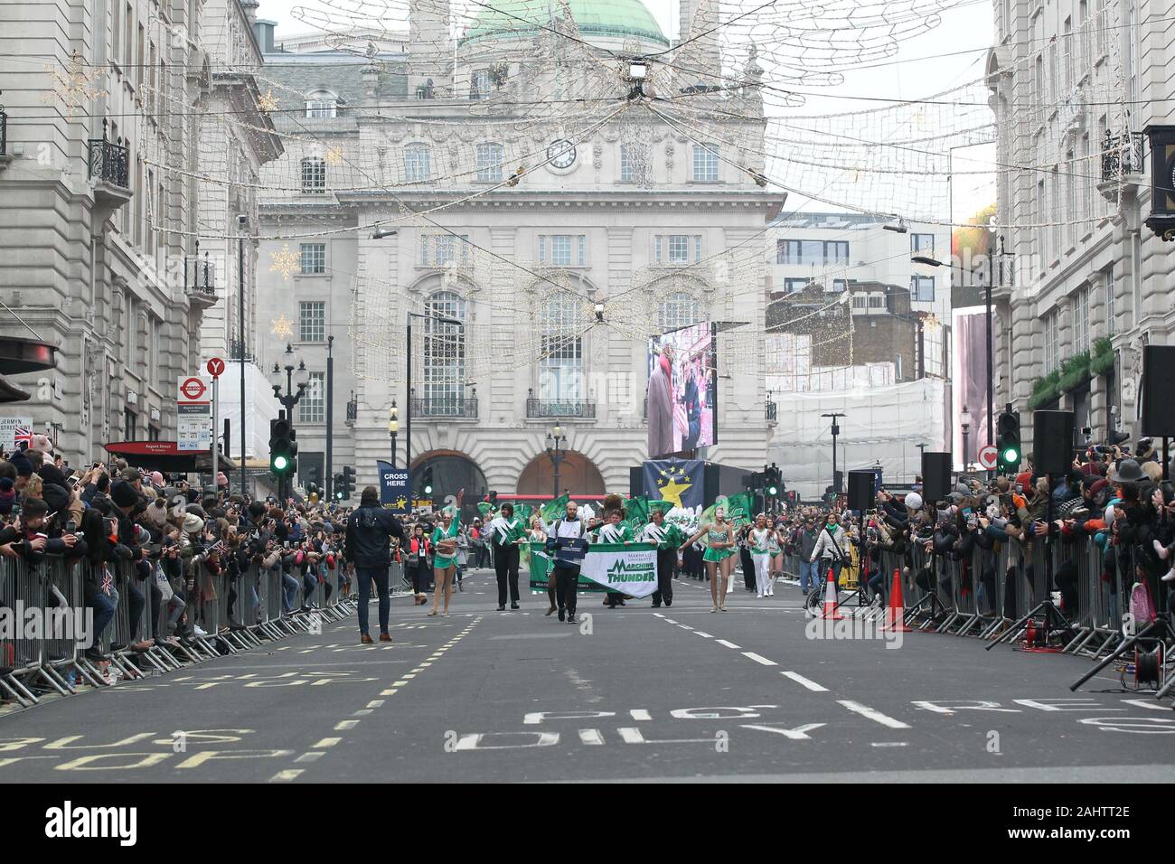 London, UK. 1st Jan, 2020. Performers perform at the London New Year's Day Parade 2020 Credit: WFPA/Alamy Live News Stock Photo