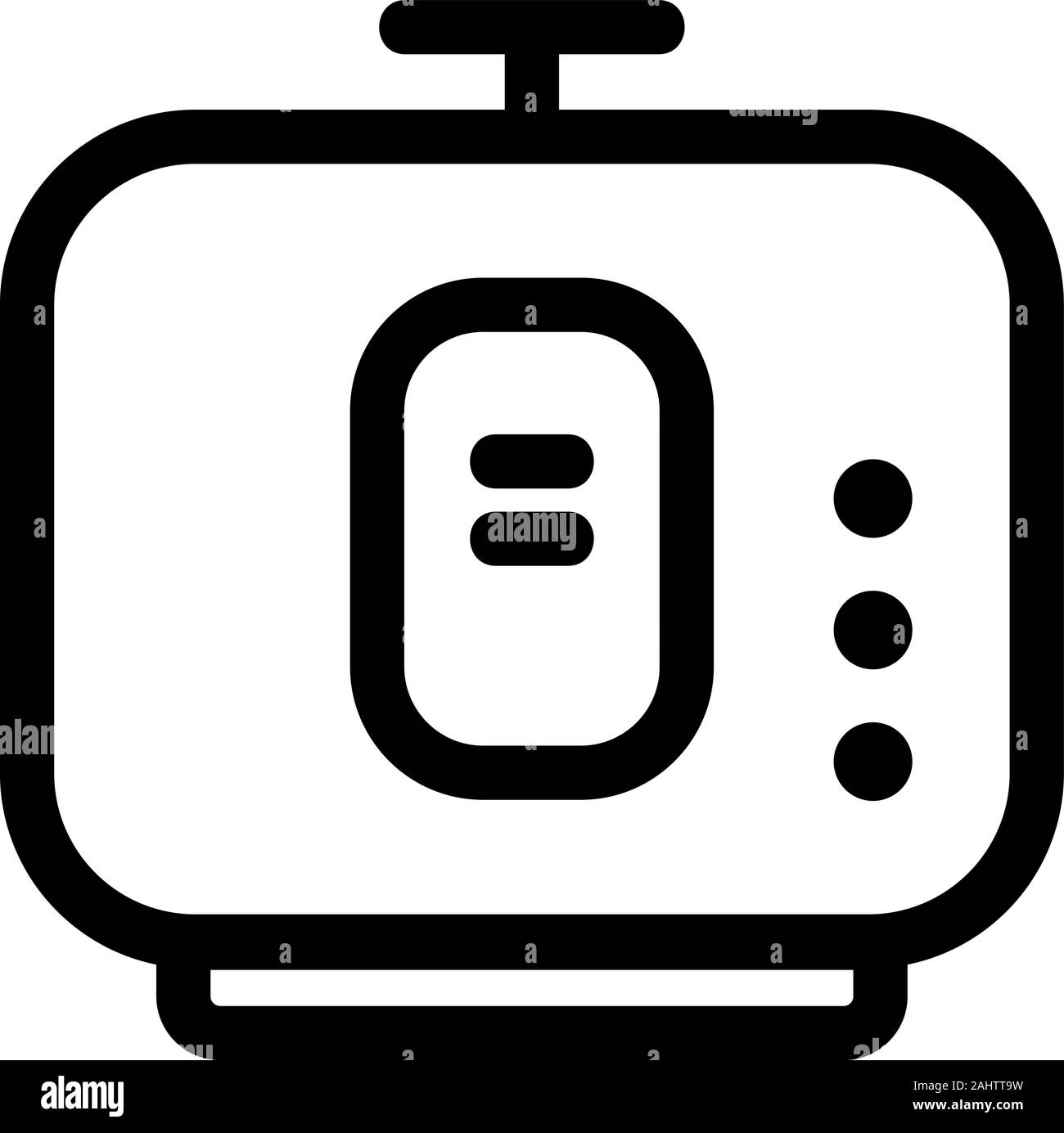 Slow cooker icon vector. Isolated contour symbol illustration Stock Vector Image & Art Alamy