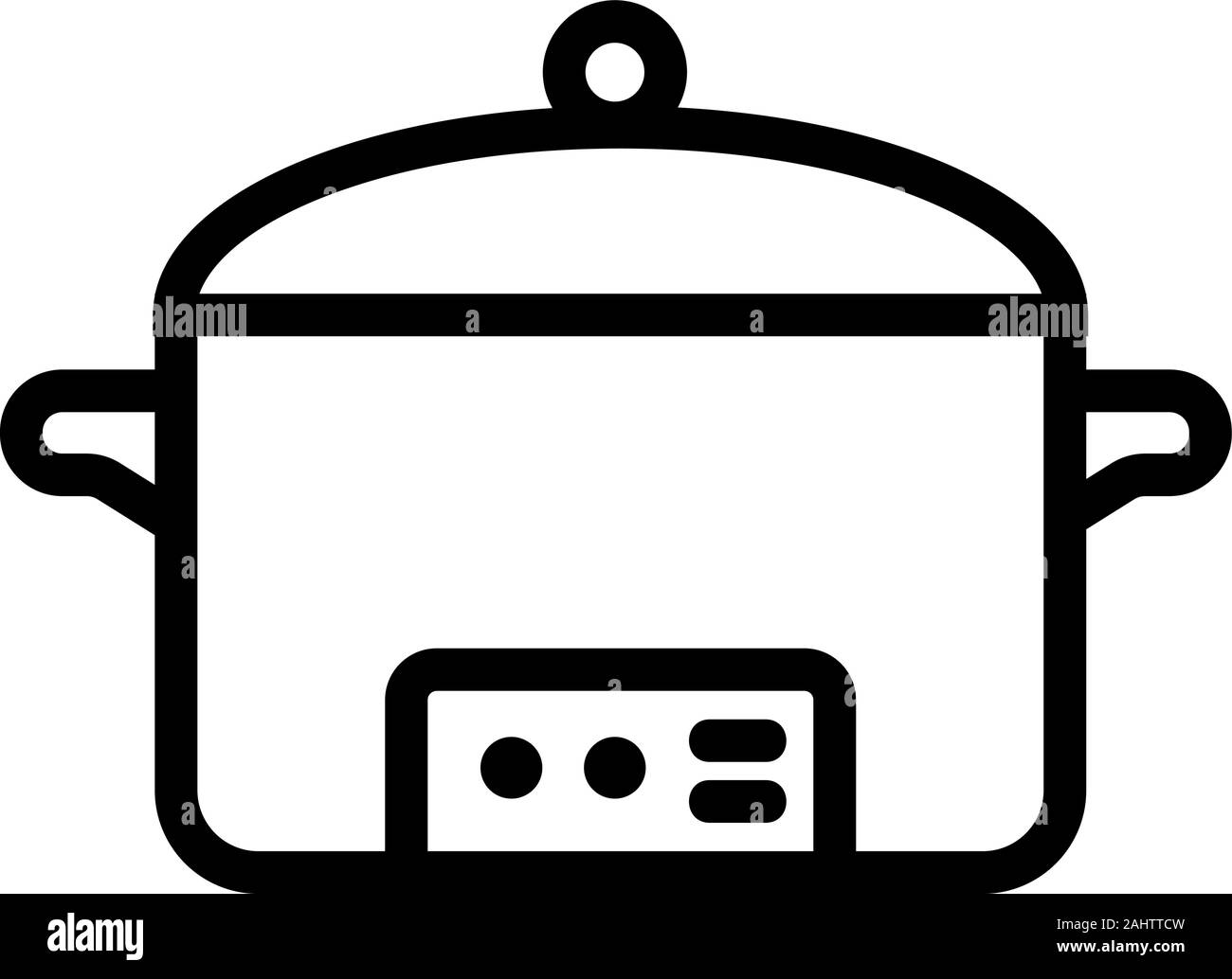 Slow cooker icon vector. Isolated contour symbol illustration Stock Vector Image & Art Alamy