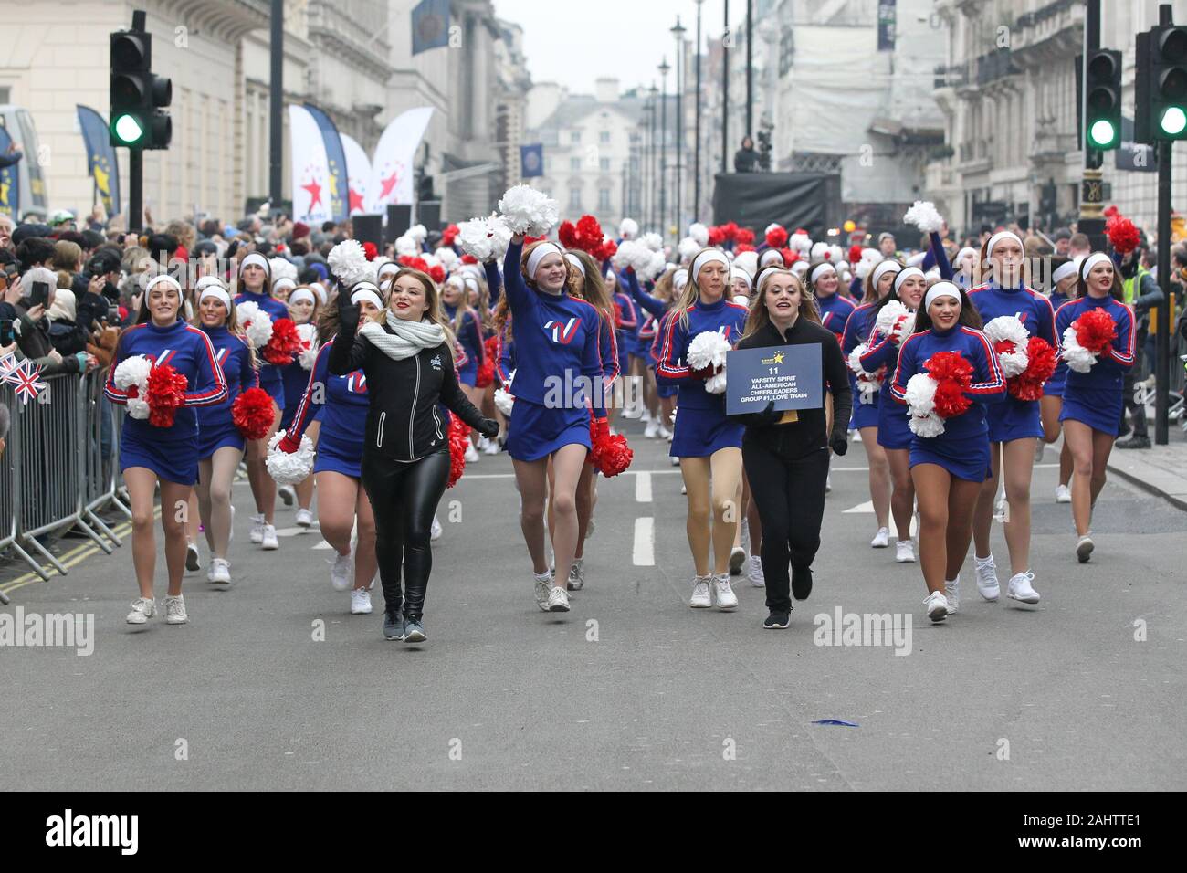 Perform London London, UK. 1st Jan, 2020. Performers perform at the London New Year's ...