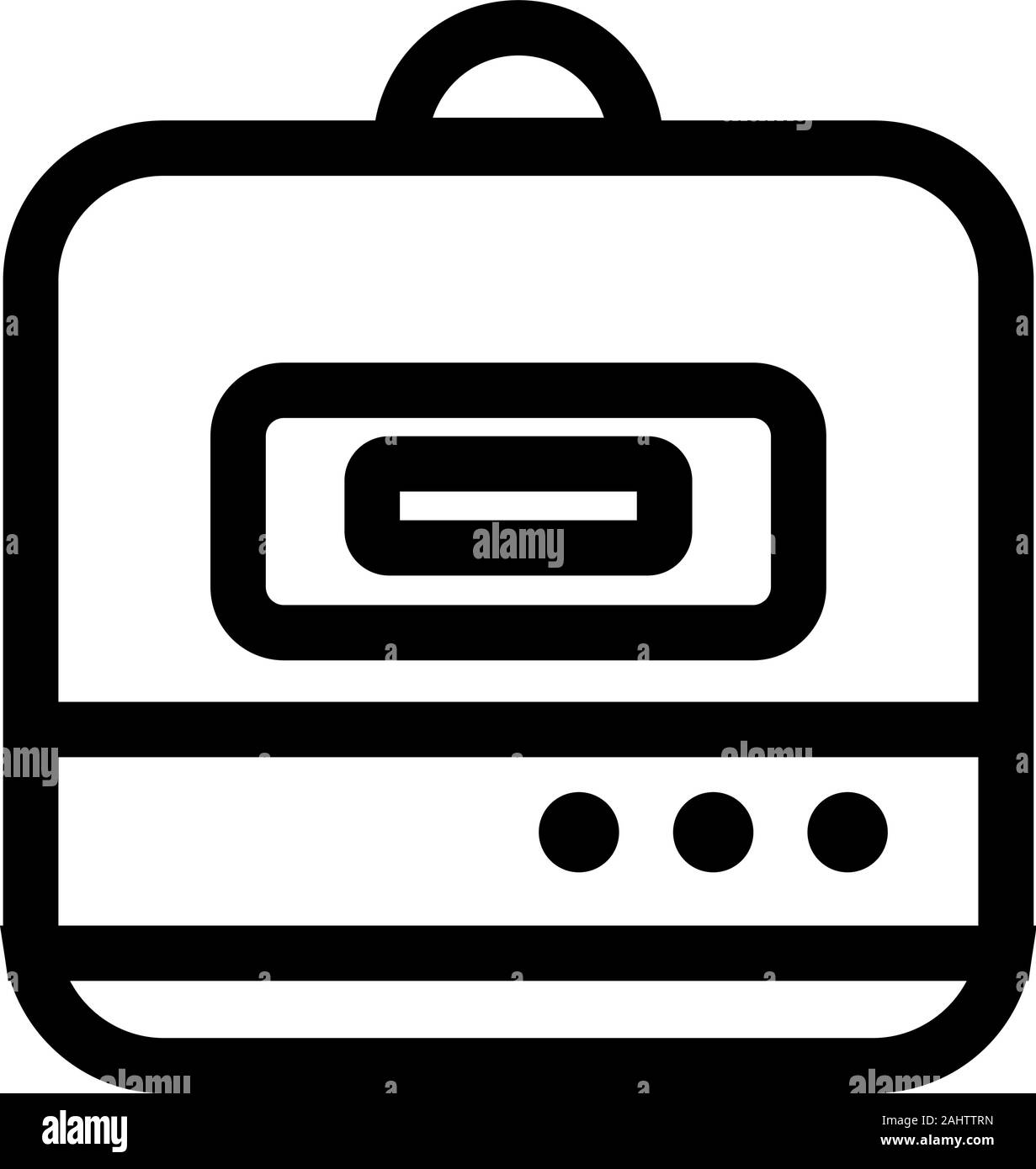 Slow cooker icon vector. Isolated contour symbol illustration Stock Vector Image & Art Alamy