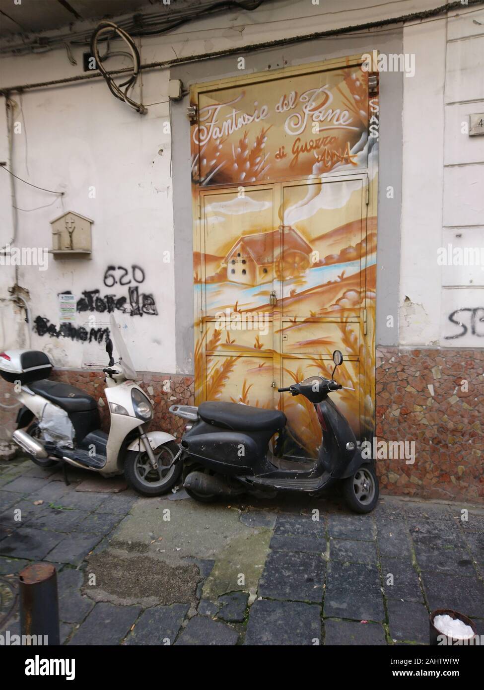 Naples City graffiti art Stock Photo